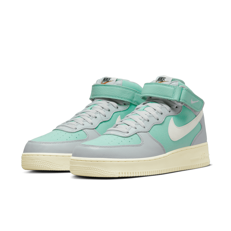 [DQ8766-002] Mens Nike Air Force 1 Mid '07 LX 'Grey Fog Enamel Green'