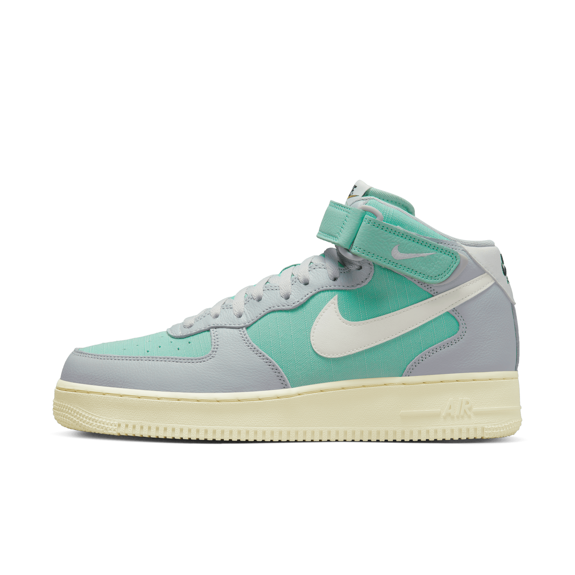 [DQ8766-002] Mens Nike Air Force 1 Mid '07 LX 'Grey Fog Enamel Green'