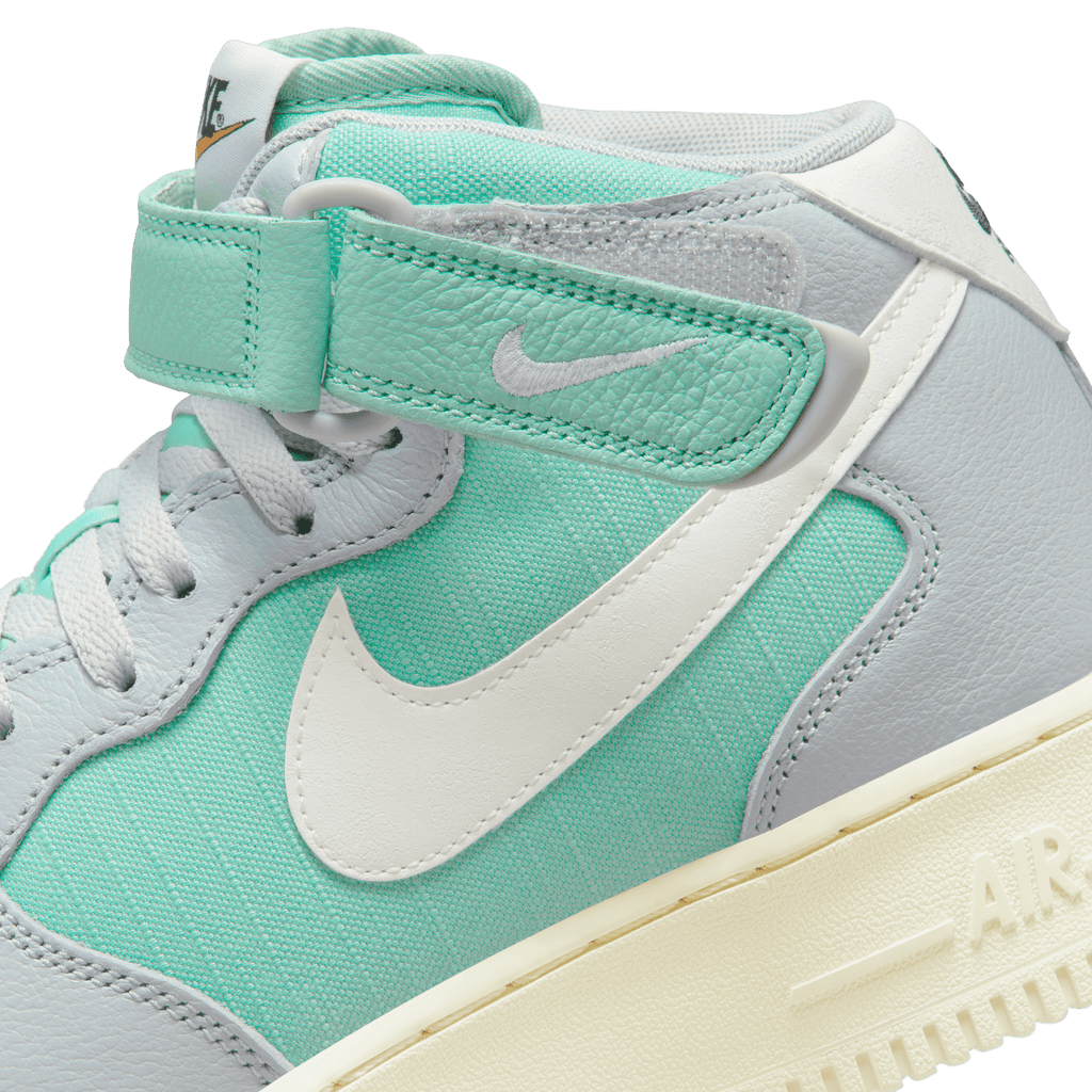 [DQ8766-002] Mens Nike Air Force 1 Mid '07 LX 'Grey Fog Enamel Green'