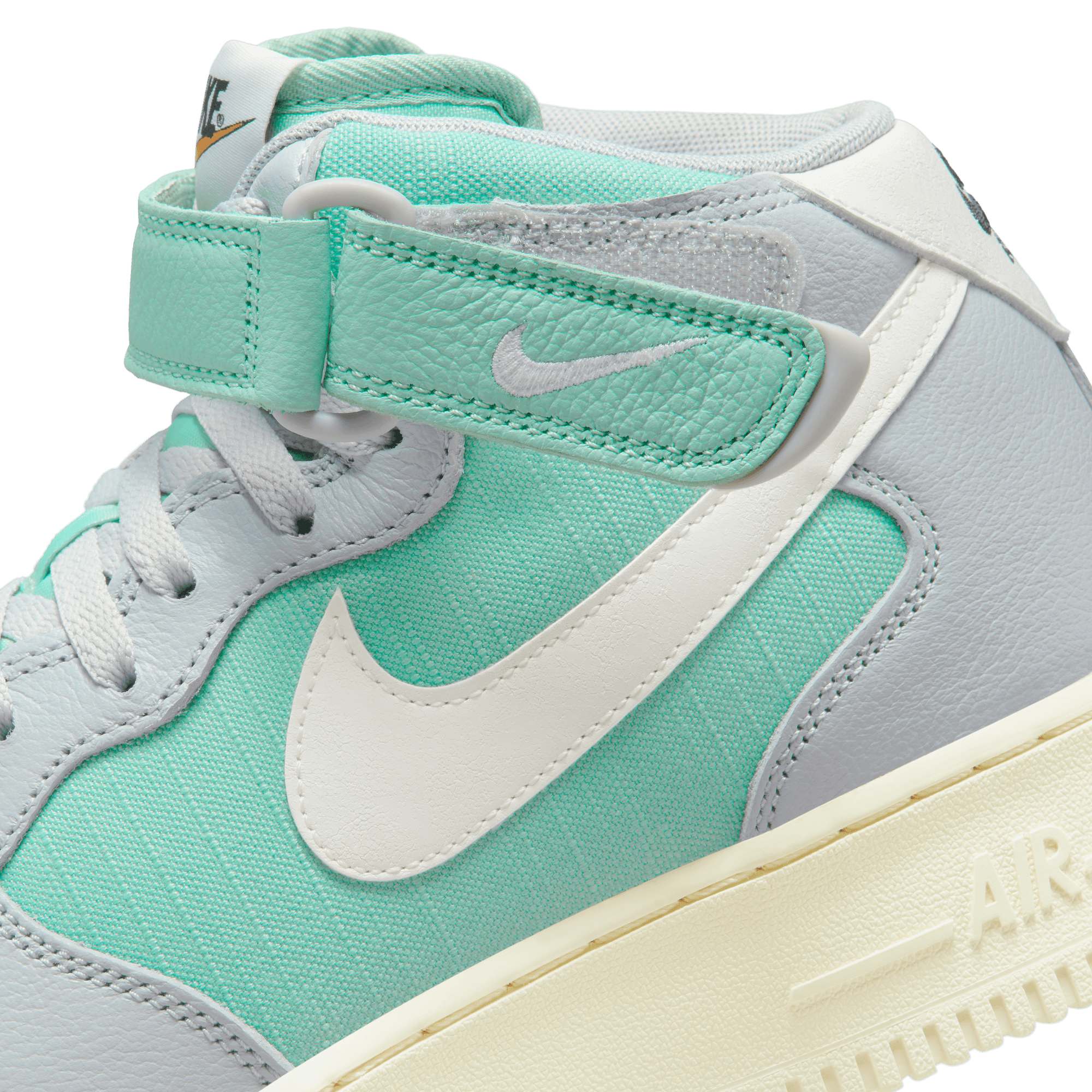 [DQ8766-002] Mens Nike Air Force 1 Mid '07 LX 'Grey Fog Enamel Green'