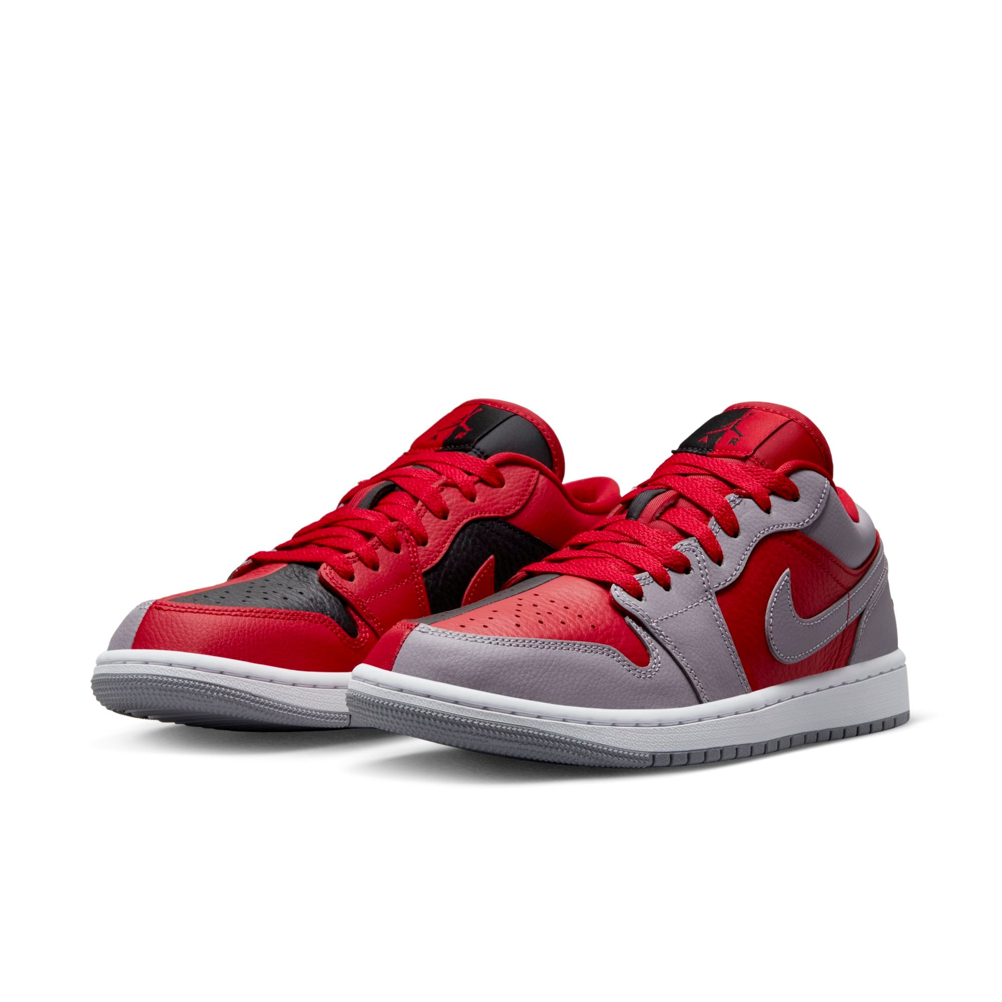 [DR0502-600] Womens Air Jordan RETRO 1 LOW SE 'HOMAGE SPLIT GYM RED CEMENT GREY'