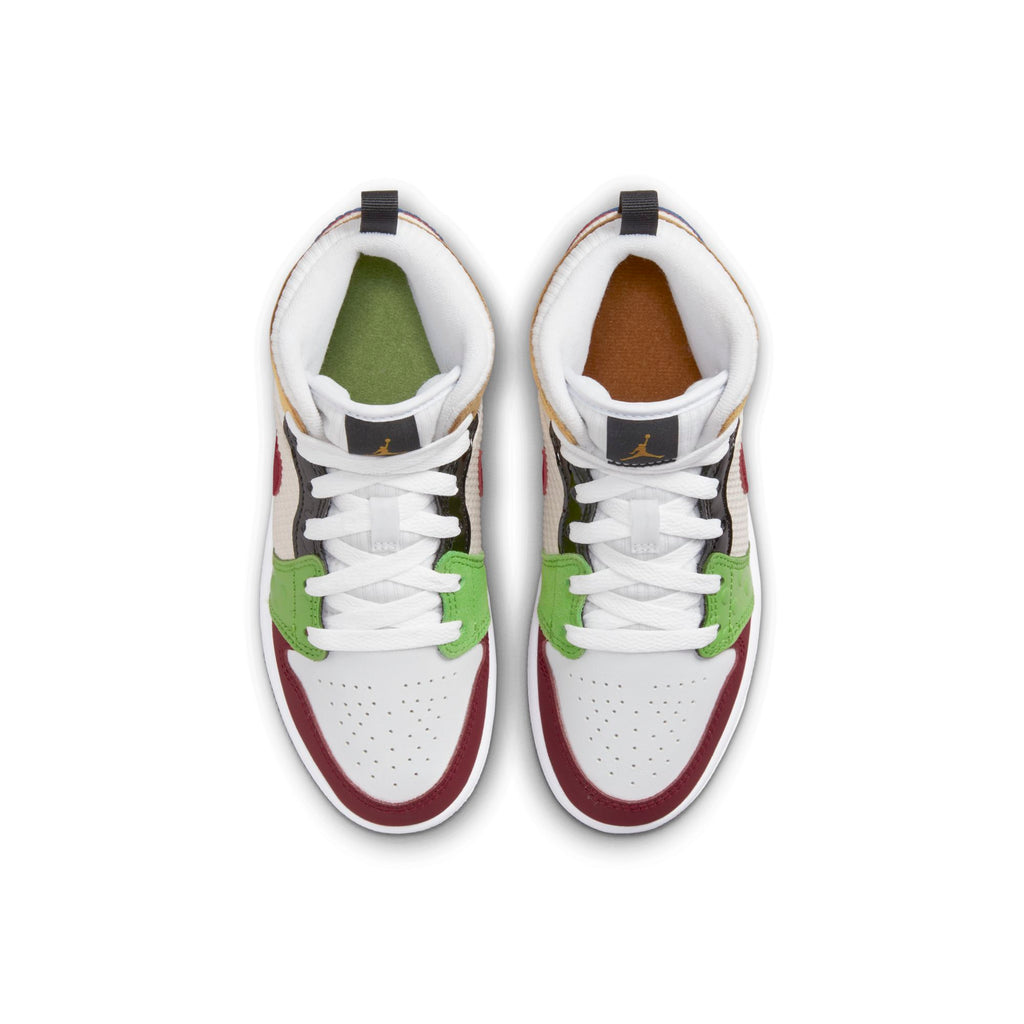 [DR6958-100] Preschool Air Jordan Retro 1 Mid SE (PS) 'Messy Room'