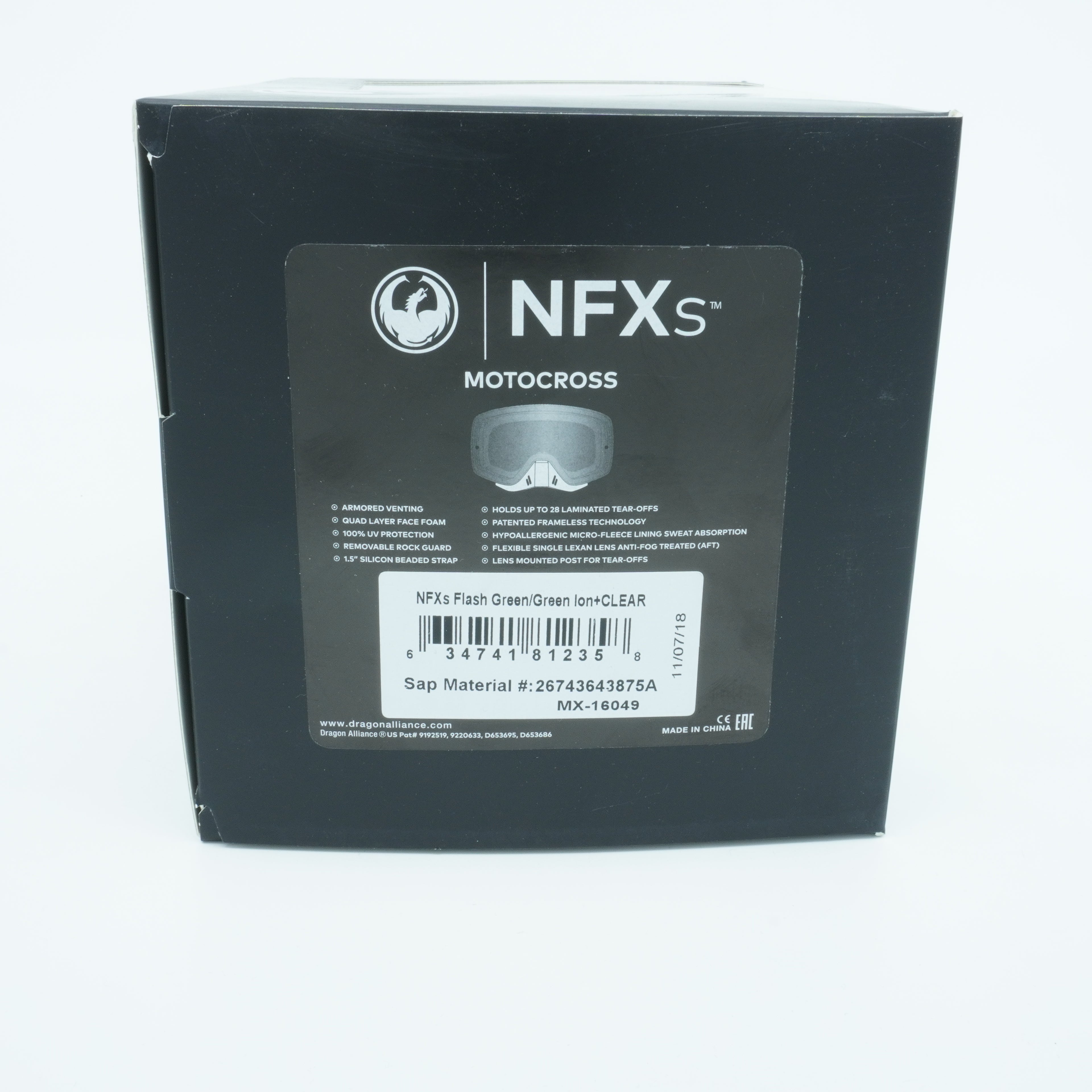 [26743643875A] Mens Dragon Alliance NFXs MX 1 Goggles