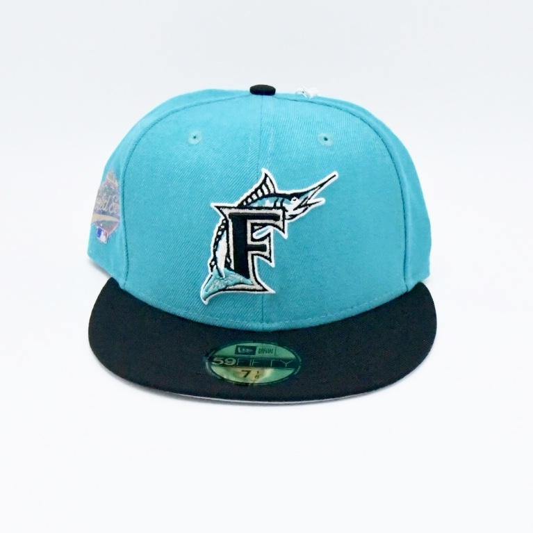[12107941] Mens New Era x Swarovski MLB 59Fifty Fitted Florida Marlins 1997 - sneakAR