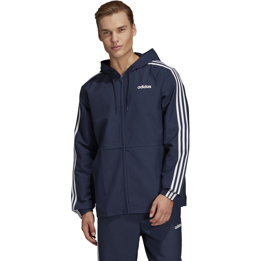 [DU0461] Mens Adidas Essentials 3-Stripes Woven Windbreaker