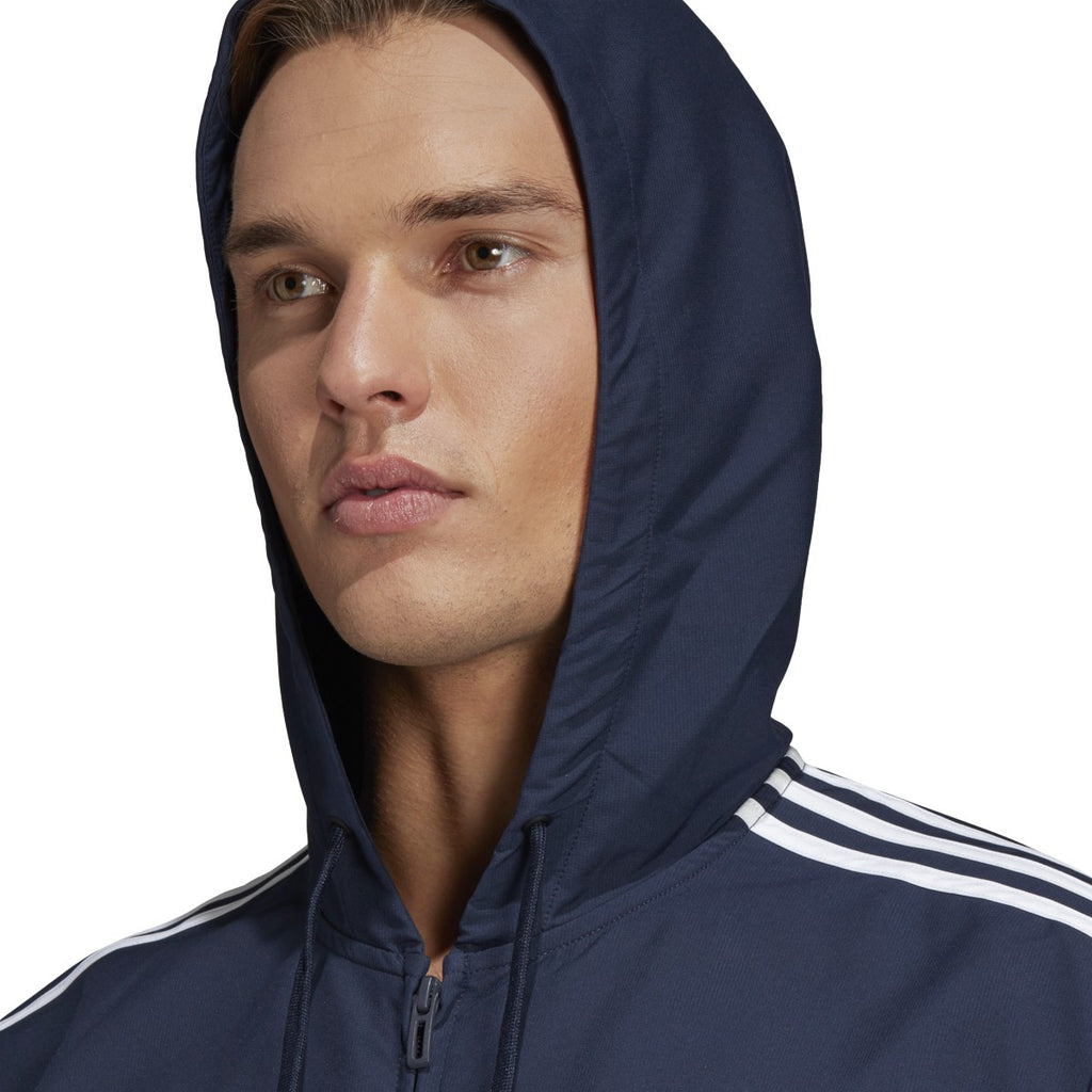 [DU0461] Mens Adidas Essentials 3-Stripes Woven Windbreaker