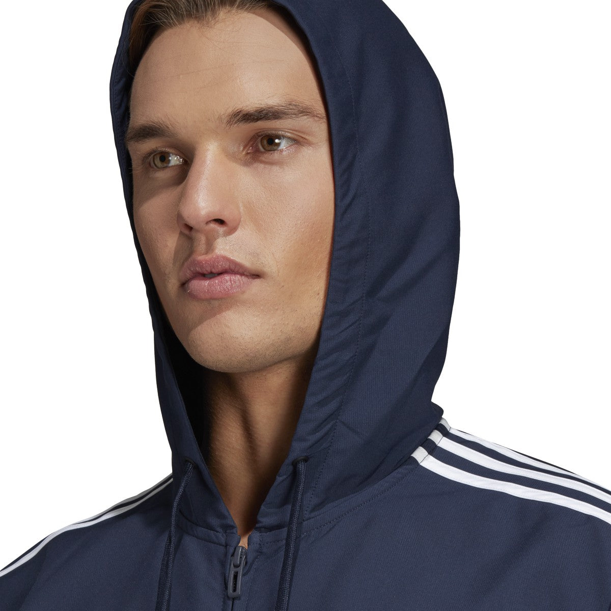 [DU0461] Mens Adidas Essentials 3-Stripes Woven Windbreaker