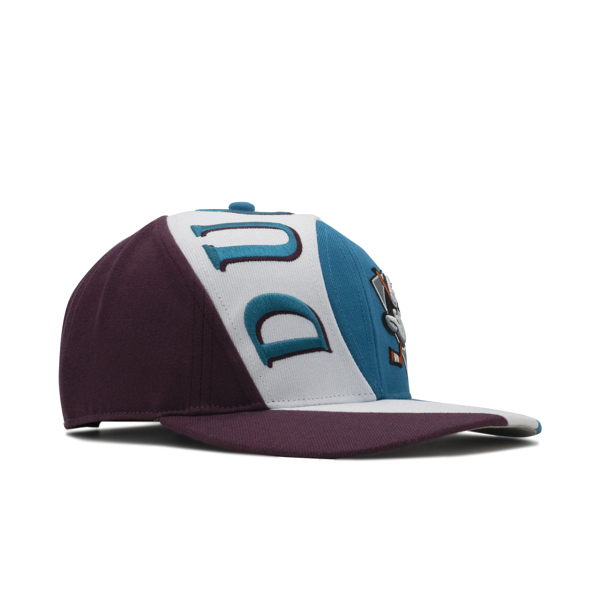 Mens 47 Brand Anaheim Ducks MVP DP Snapback - Maroon/White/Teal