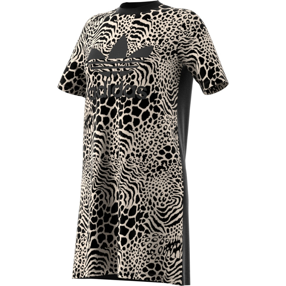 [DV0120] Womens Adidas Originals All Over Animal Print Tee Dress