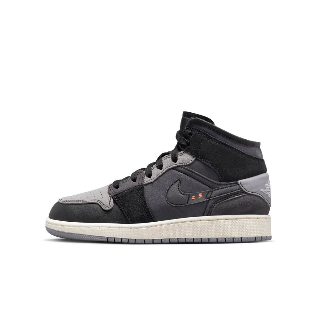 [DV0438-001] Youth Air Jordan Retro 1 Mid 'Craft Inside Out Black' (GS)