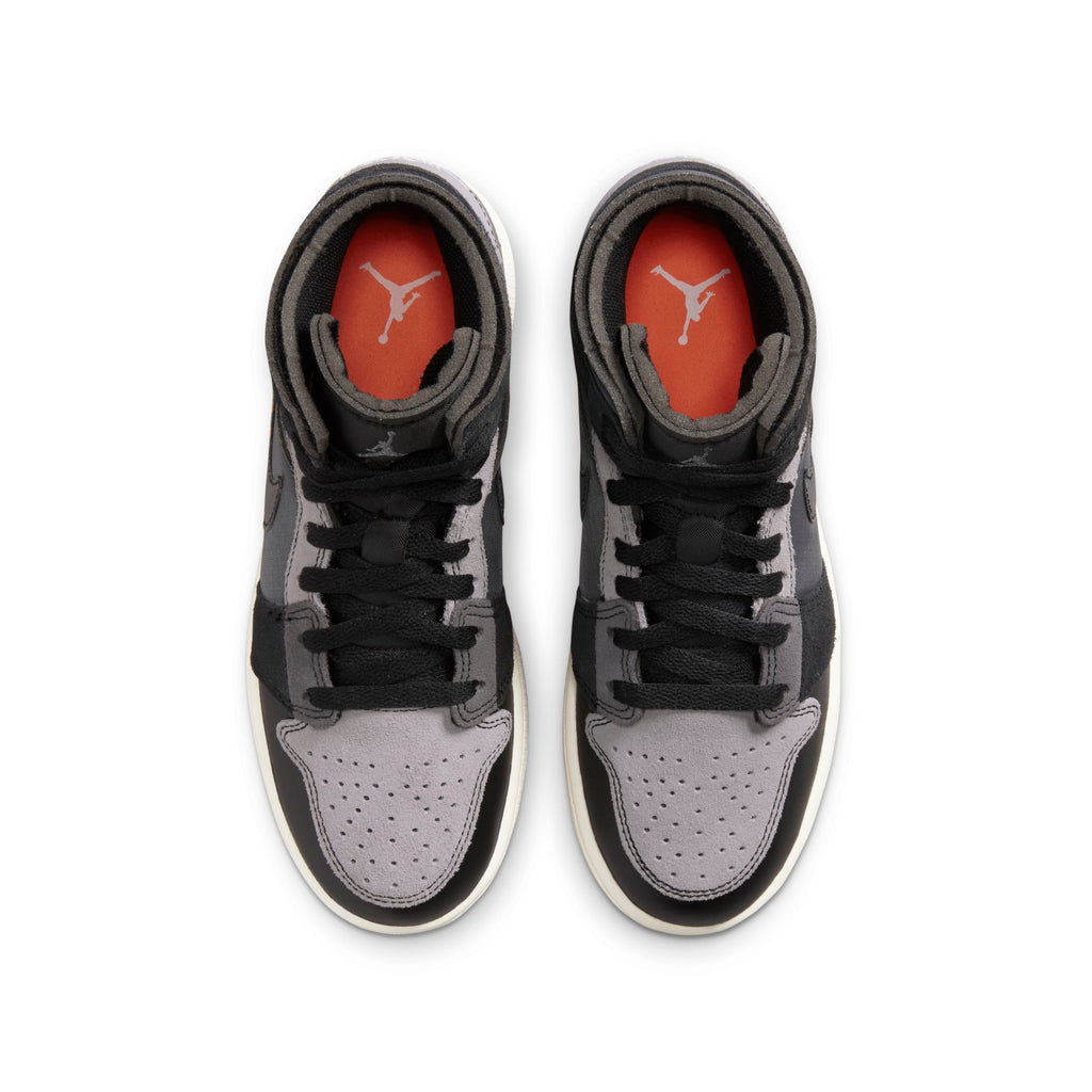 [DV0438-001] Youth Air Jordan Retro 1 Mid 'Craft Inside Out Black' (GS)
