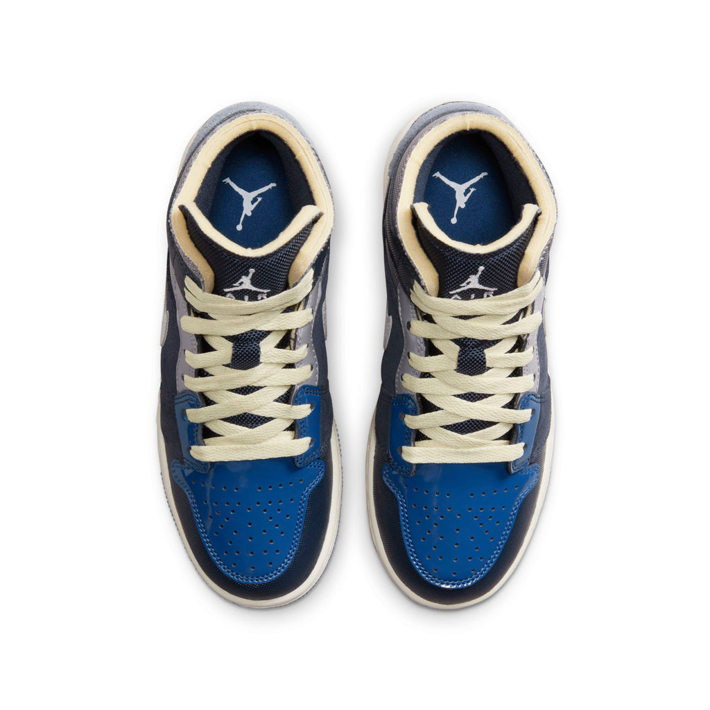 [DX2193-400] Grade School Air Jordan RETRO 1 MID SE CRAFT 'OBSIDIAN' (GS)