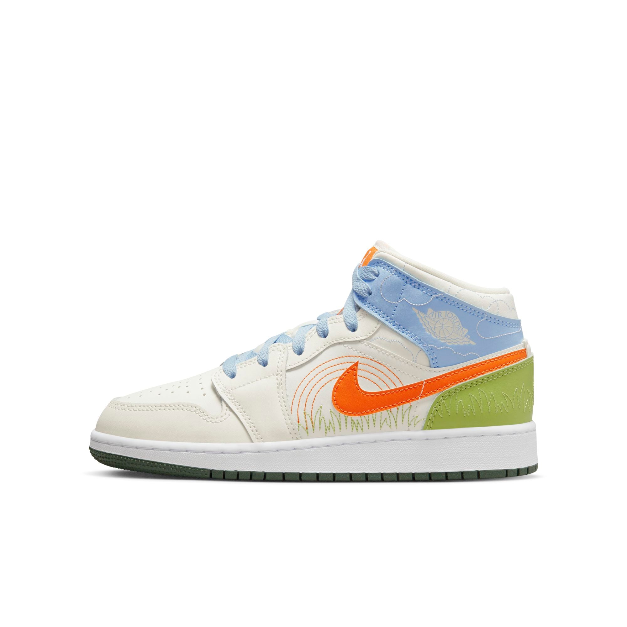 [DX2462-100] Grade School Air Jordan RETRO 1 MID SE 'STITCH (GS)'