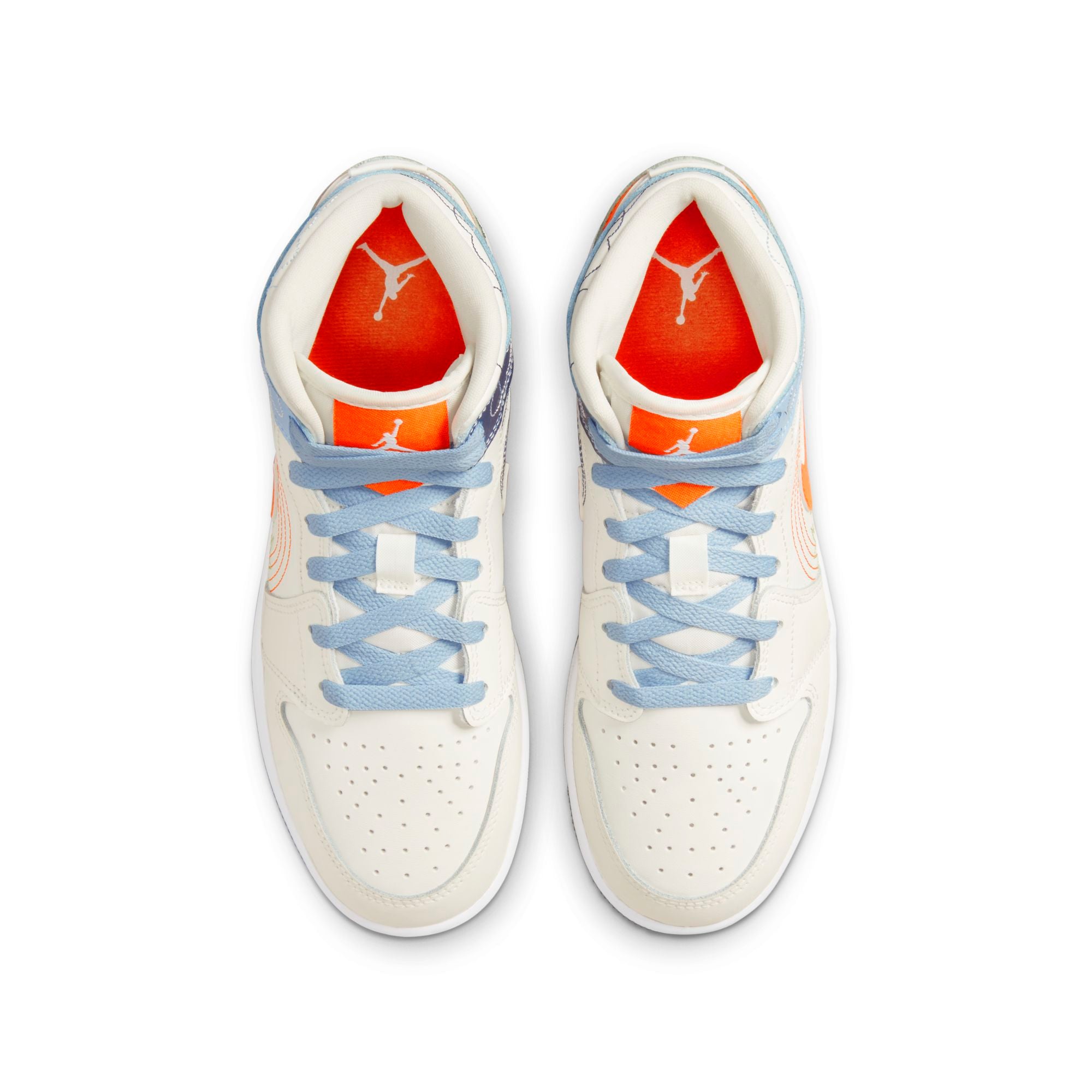 [DX2462-100] Grade School Air Jordan RETRO 1 MID SE 'STITCH (GS)'