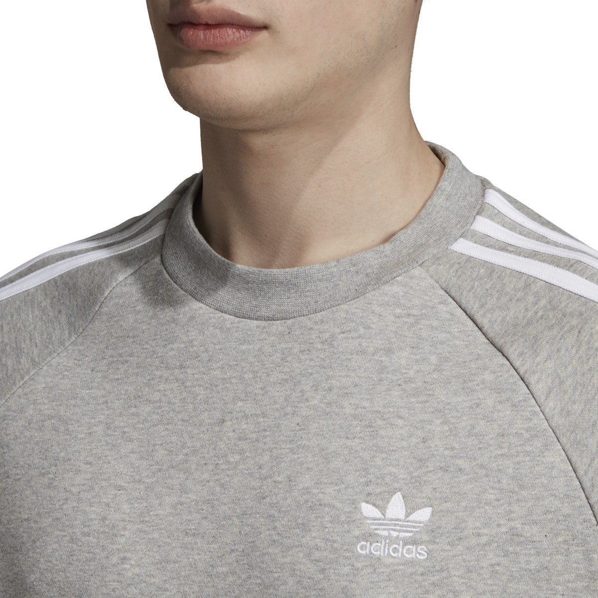 [ED6016] Mens Adidas 3-Stripes Crewneck Sweatshirt