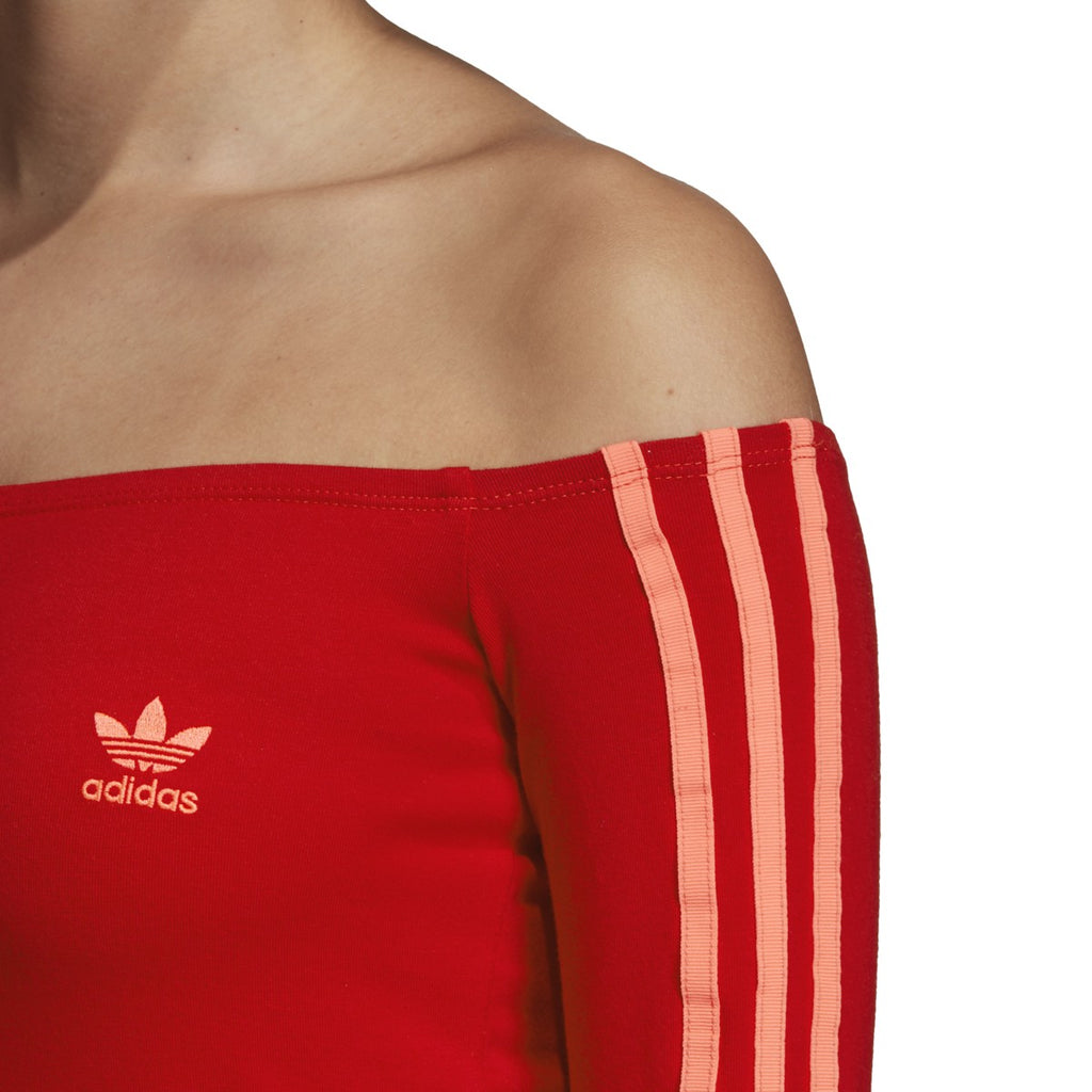 [ED7522] Womens Adidas Originals Off-the-Shoulder Dress