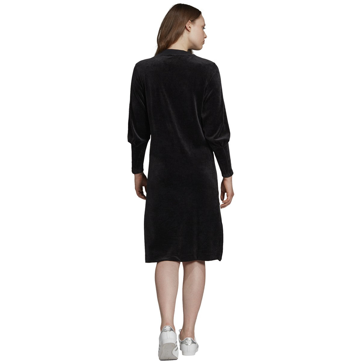 [EJ9058] Womens Adidas Originals Plush Velour Trefoil Dress