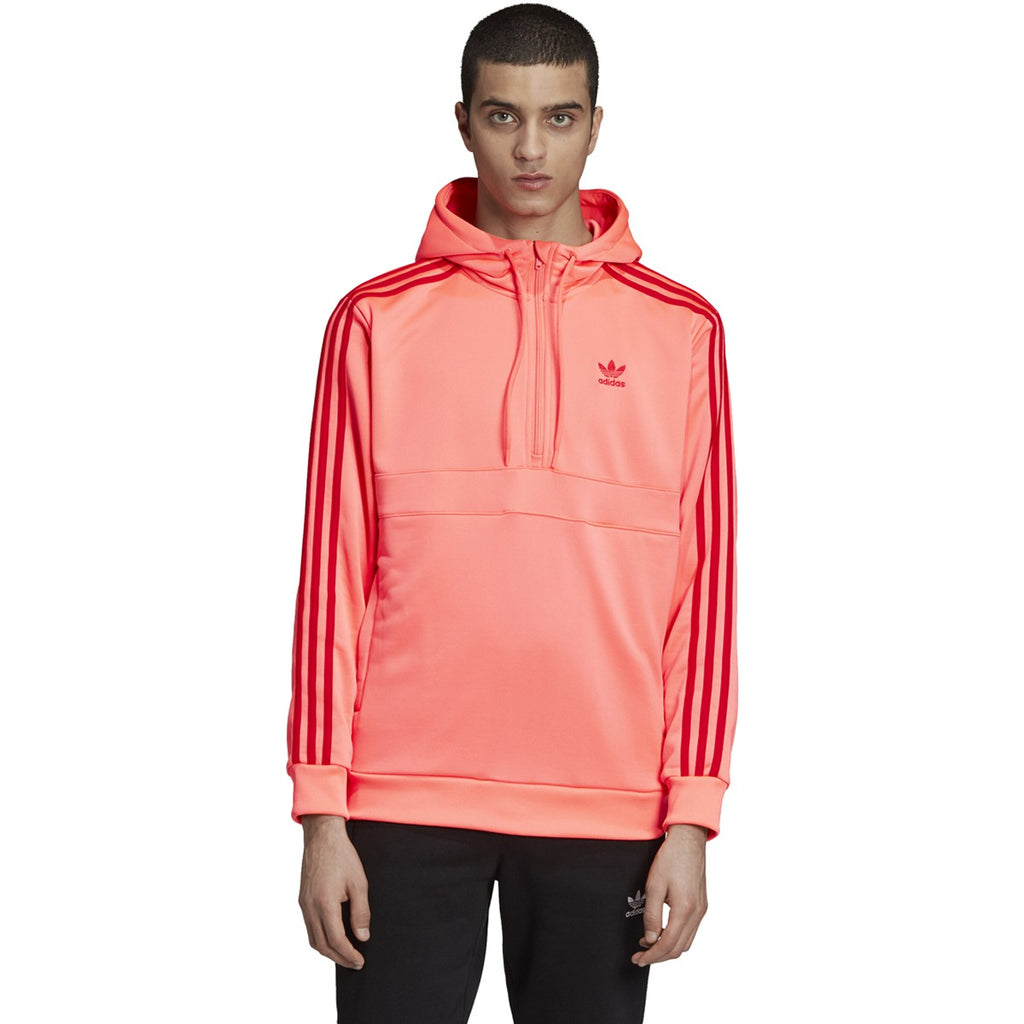 [EJ9686] Mens Adidas Originals 3-Stripes Half Zip Hoodie