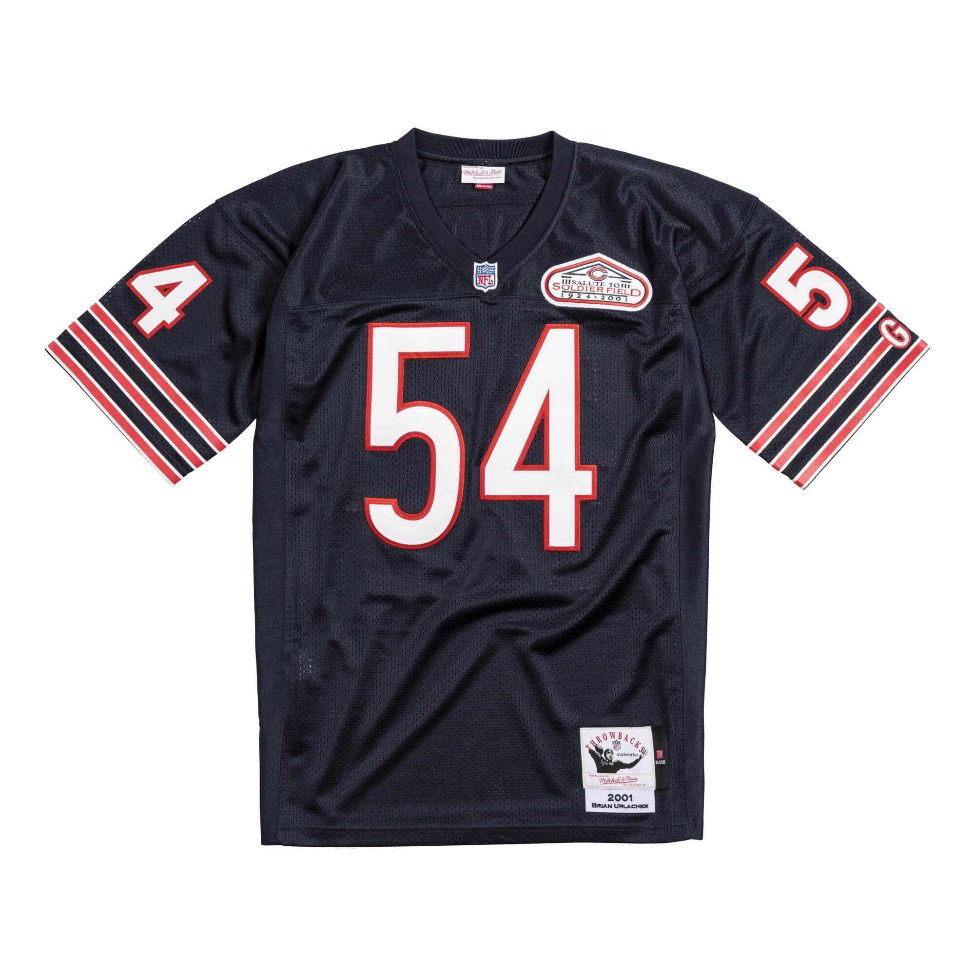 [AJY6CP18018-CBENAVY01BUR] Mens Mitchell & Ness NFL Authentic Jersey Chicago Bears 2001 Brian Urlacher - sneakAR