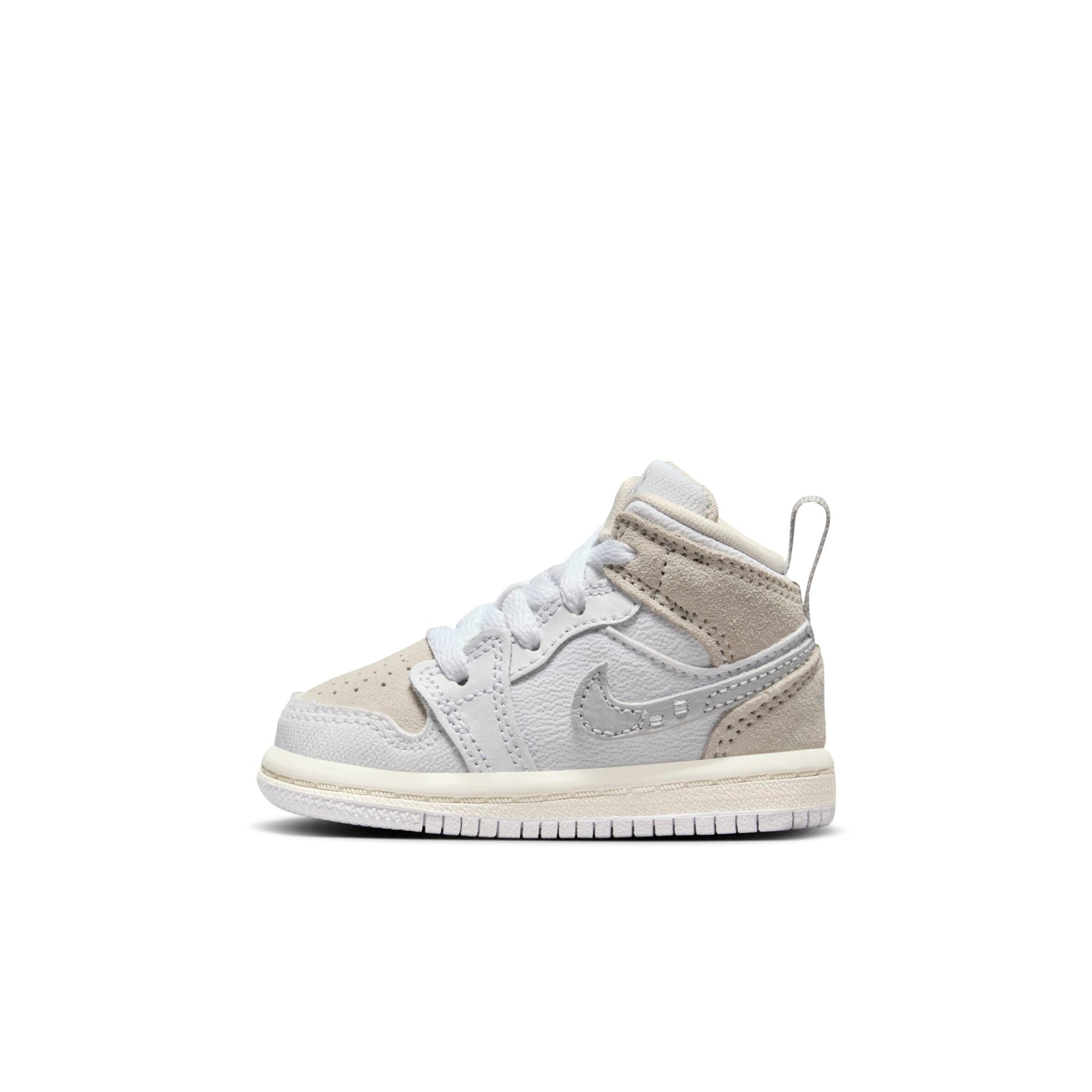 [FB9140-120] Toddlers Air Jordan RETRO 1 MID SE (TD) 'CRAFT INSIDE OUT WHITE GREY'