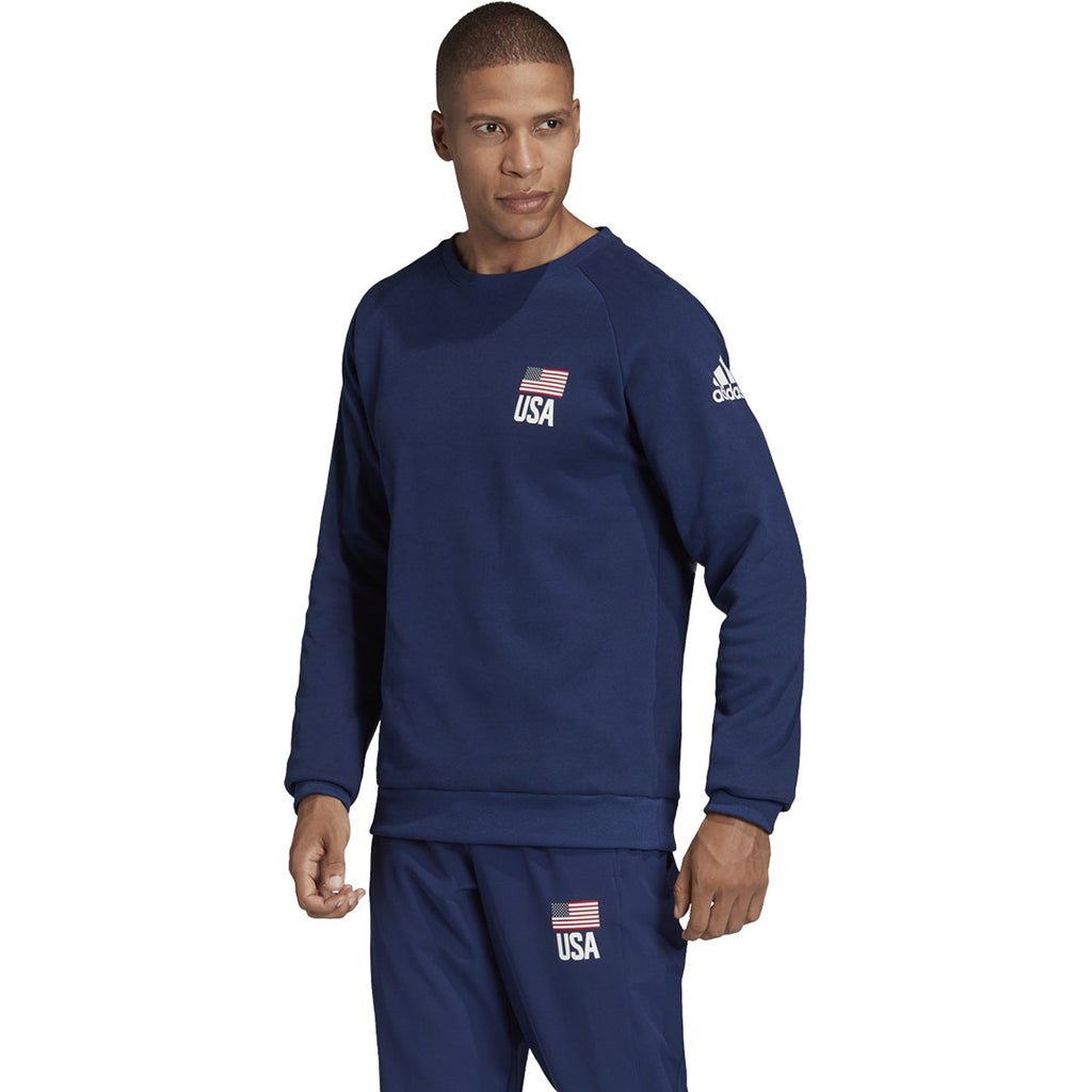 [FK1037] Mens Adidas USA Volleyball Crew Neck
