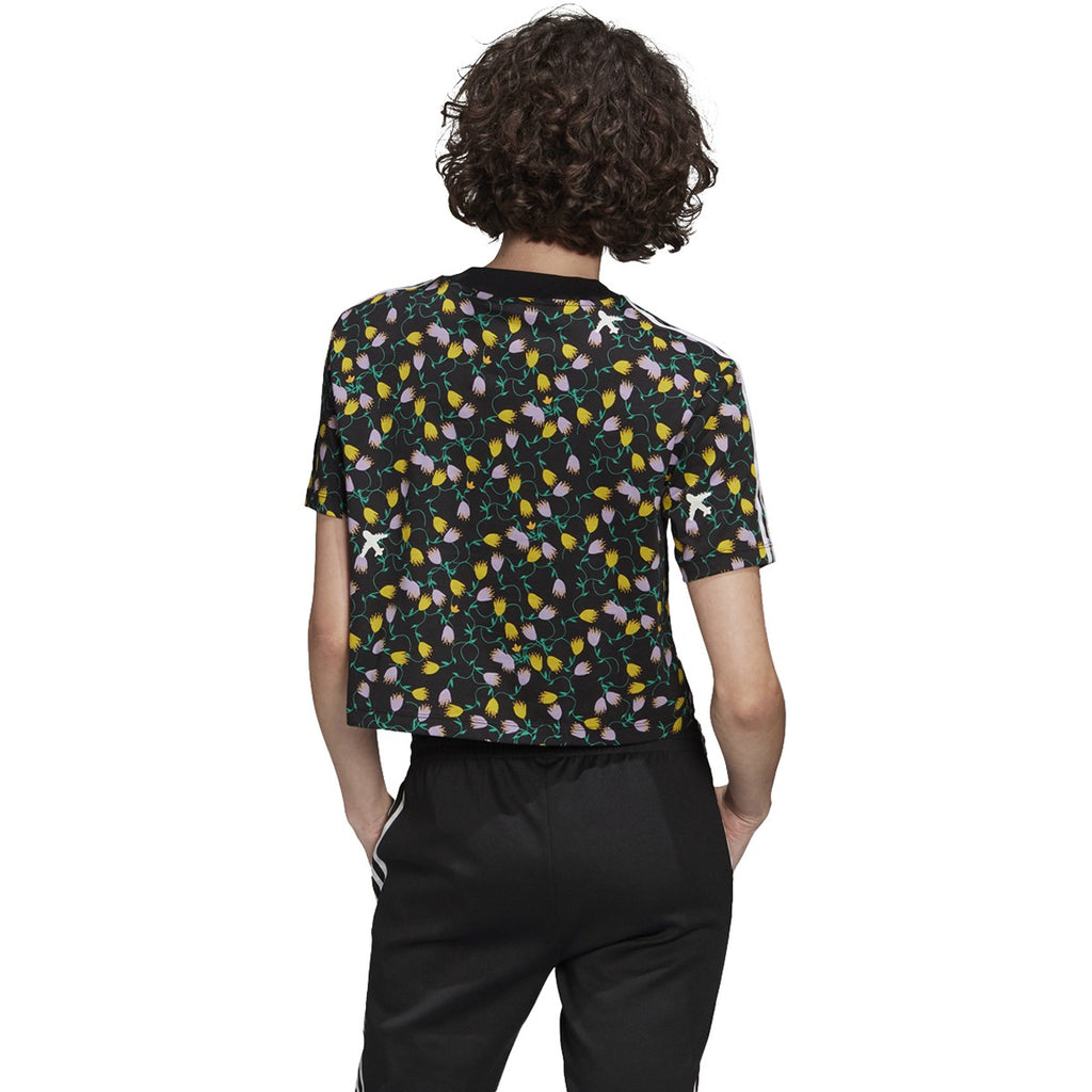 [FL4108] Womens Adidas Allover Print Crop Top