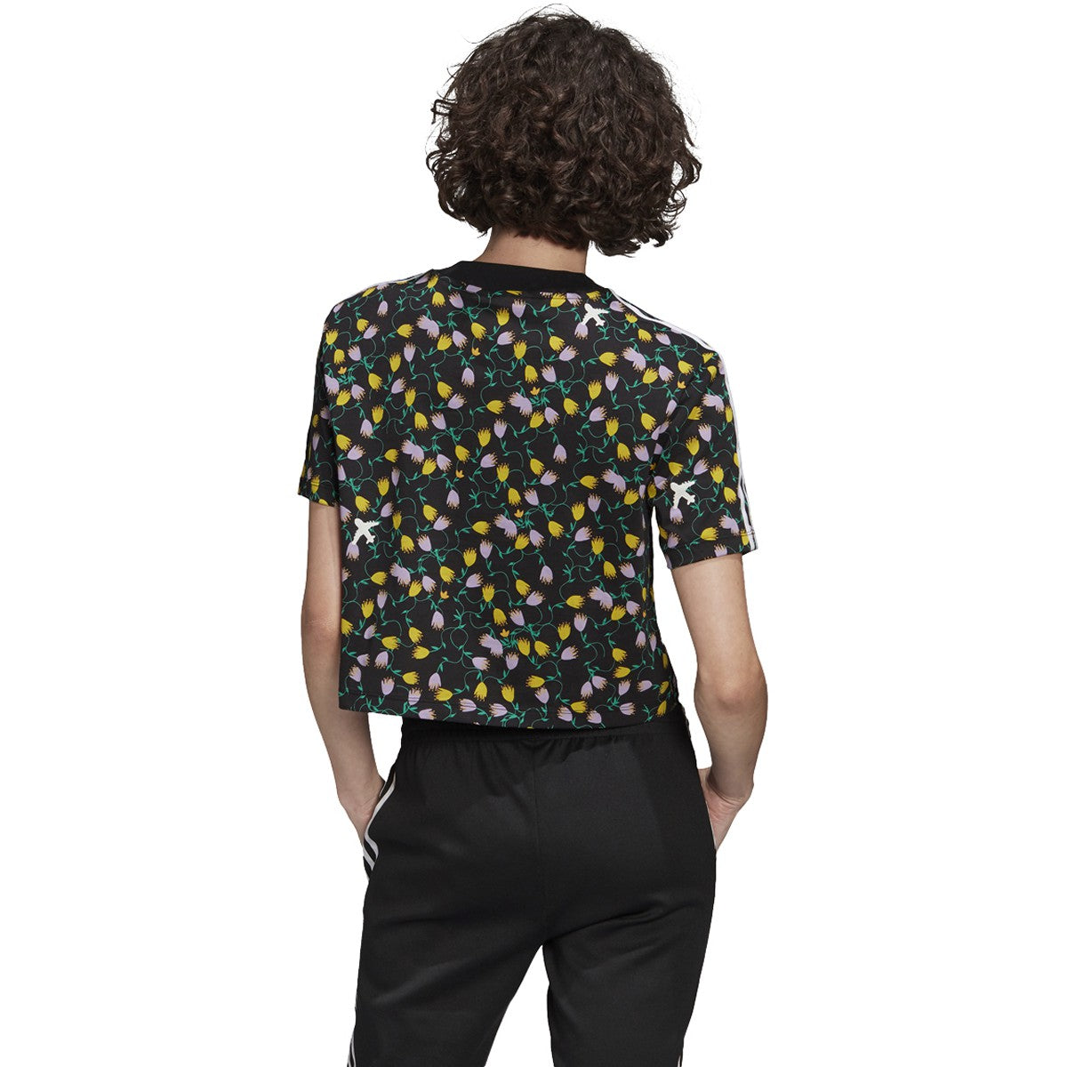 [FL4108] Womens Adidas Allover Print Crop Top