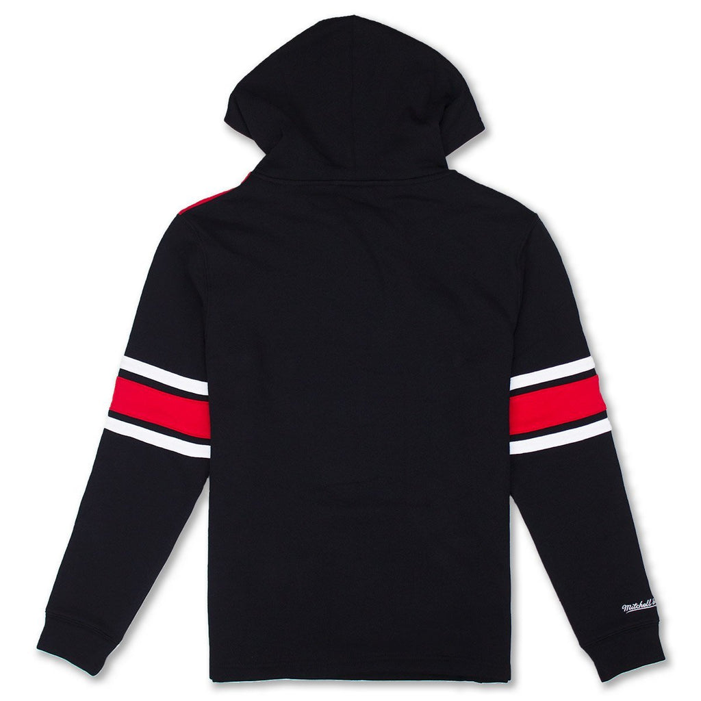 [FPHDMM18731-CBUBKRD1] Mens Mitchell & Ness NBA Hockey Hood Fleece Bulls