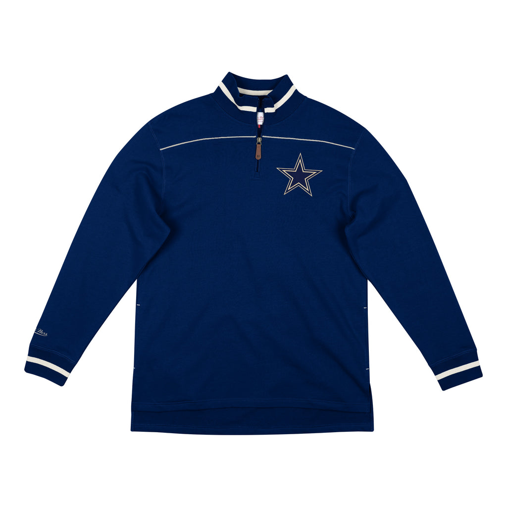 Mens Mitchell & Ness NFL Team Issued French Terry 1/4 Zip Dallas Cowboys