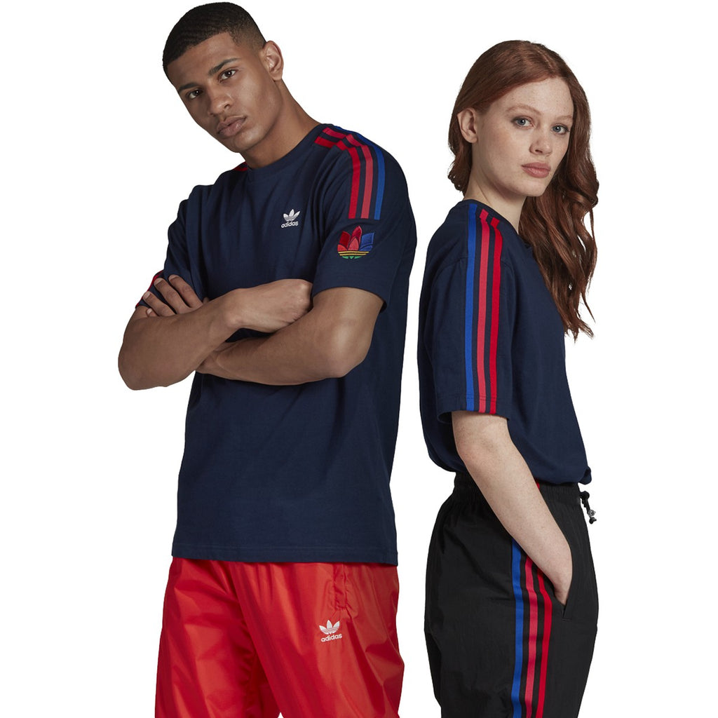 [GE0849] Mens Adidas Adicolor 3D Trefoil 3 Stripe Tee