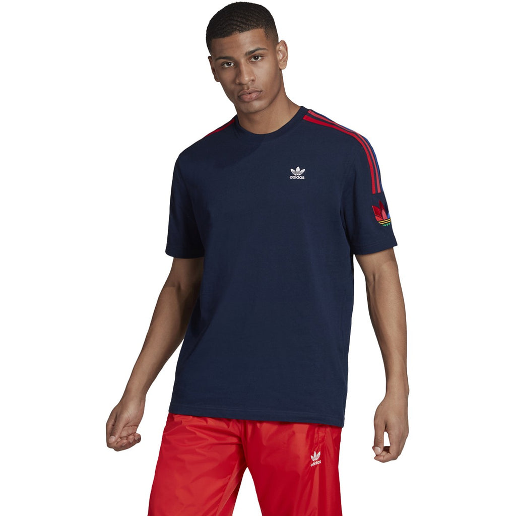 [GE0849] Mens Adidas Adicolor 3D Trefoil 3 Stripe Tee
