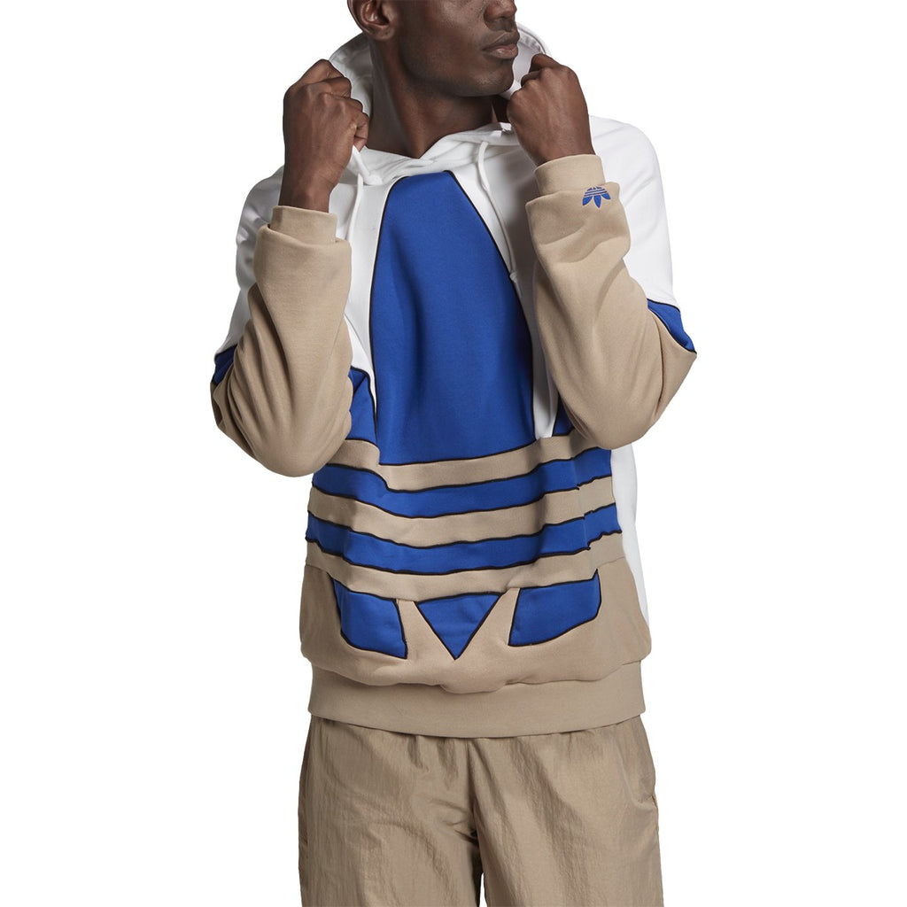 [GE6225] Mens Adidas Big Trefoil Outline Colorblock Hoodie