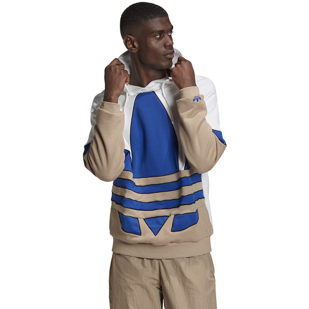 [GE6225] Mens Adidas Big Trefoil Outline Colorblock Hoodie