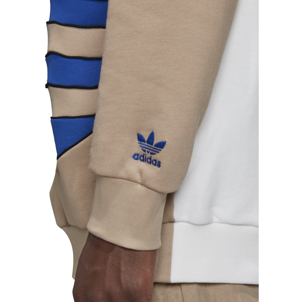[GE6225] Mens Adidas Big Trefoil Outline Colorblock Hoodie