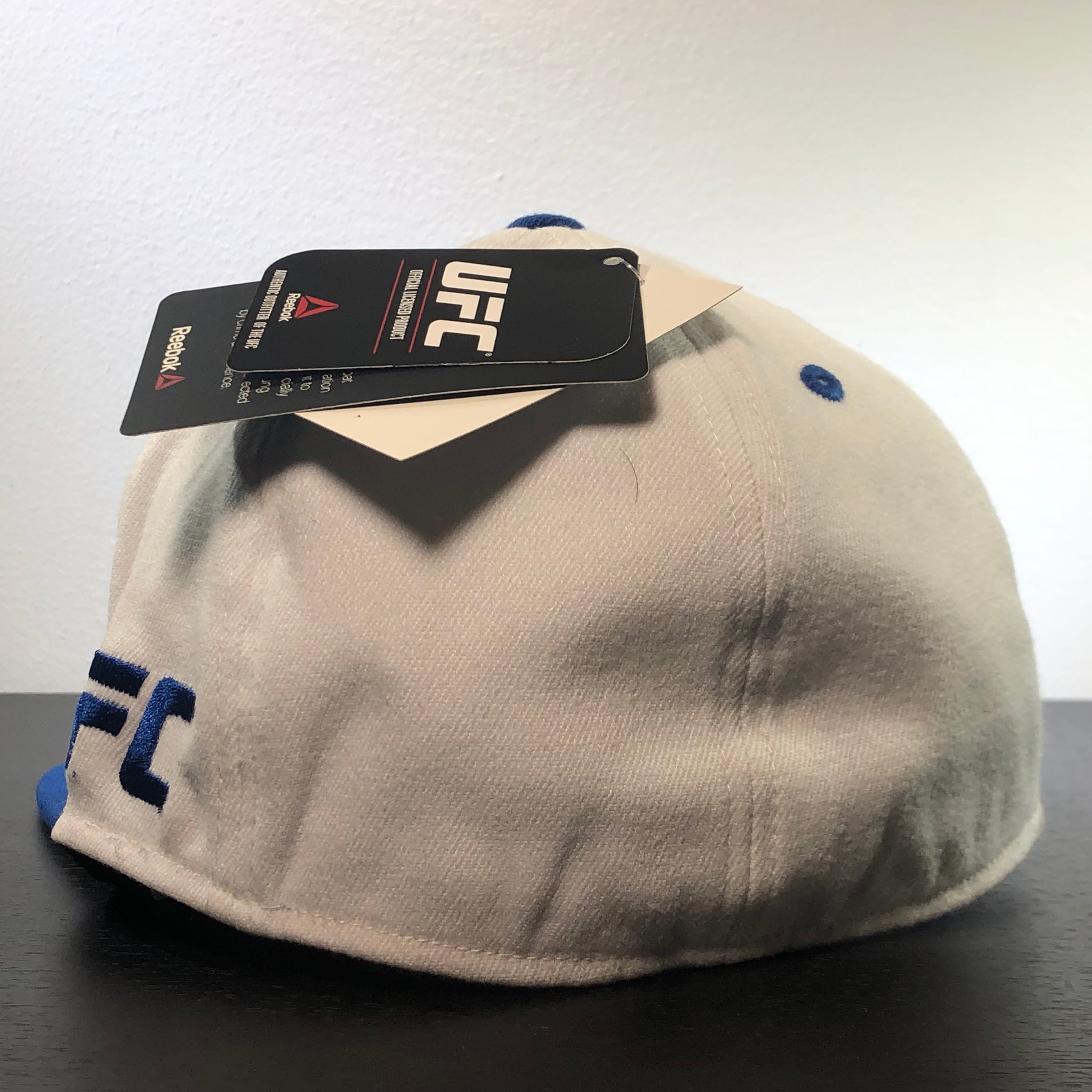 [M770Z] UFC USA Flexfit Hat - White | Maroon | Royal Blue