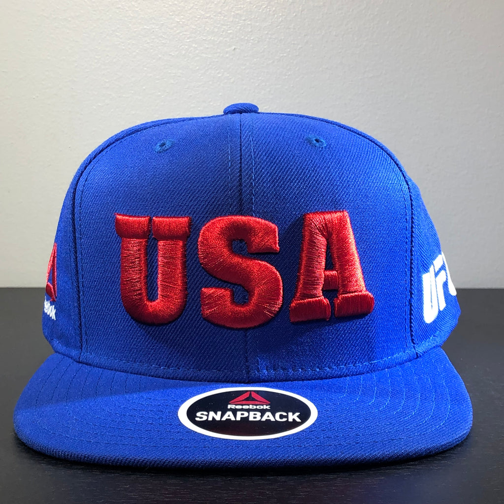 [386AZ] UFC USA Adjustable Snapback Hat - Royal Blue | Red | White
