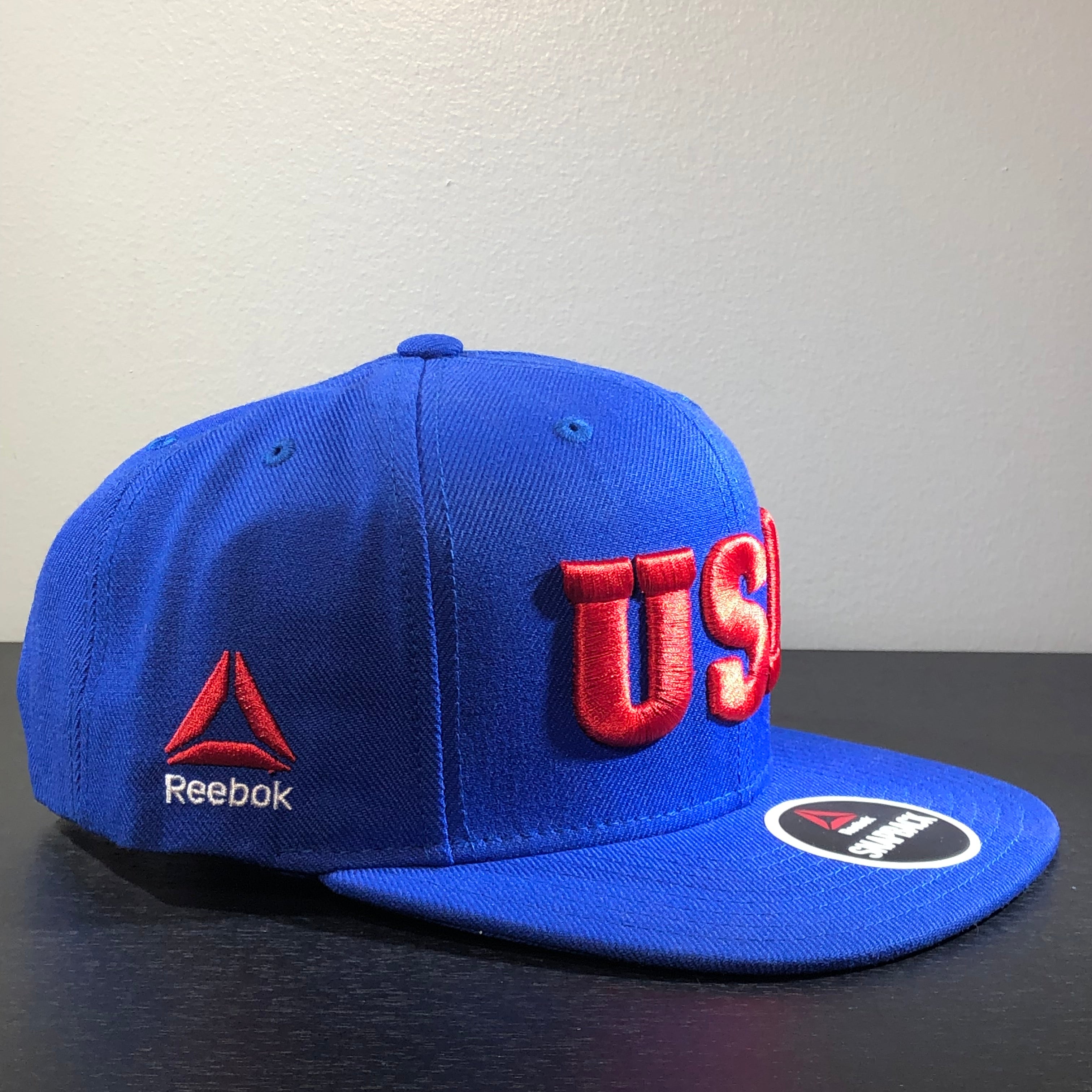 [386AZ] UFC USA Adjustable Snapback Hat - Royal Blue | Red | White