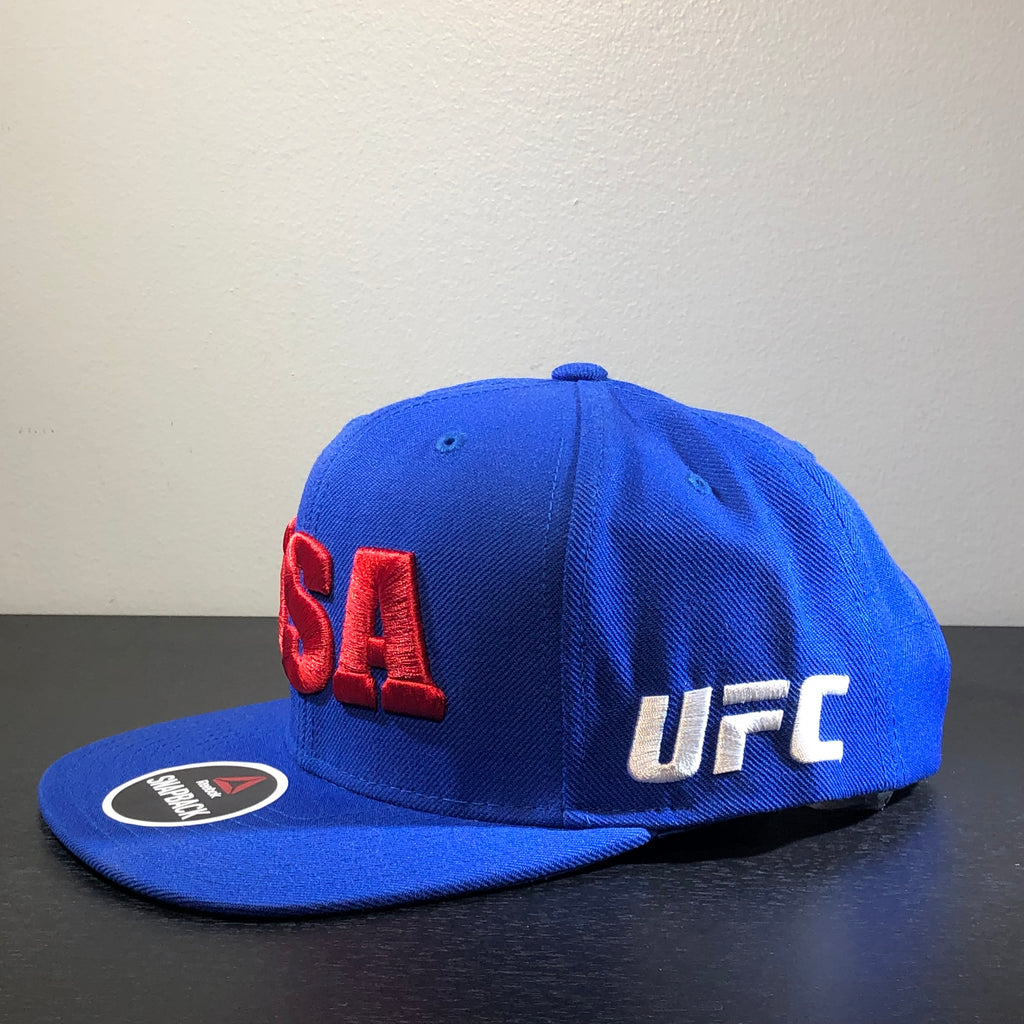 [386AZ] UFC USA Adjustable Snapback Hat - Royal Blue | Red | White