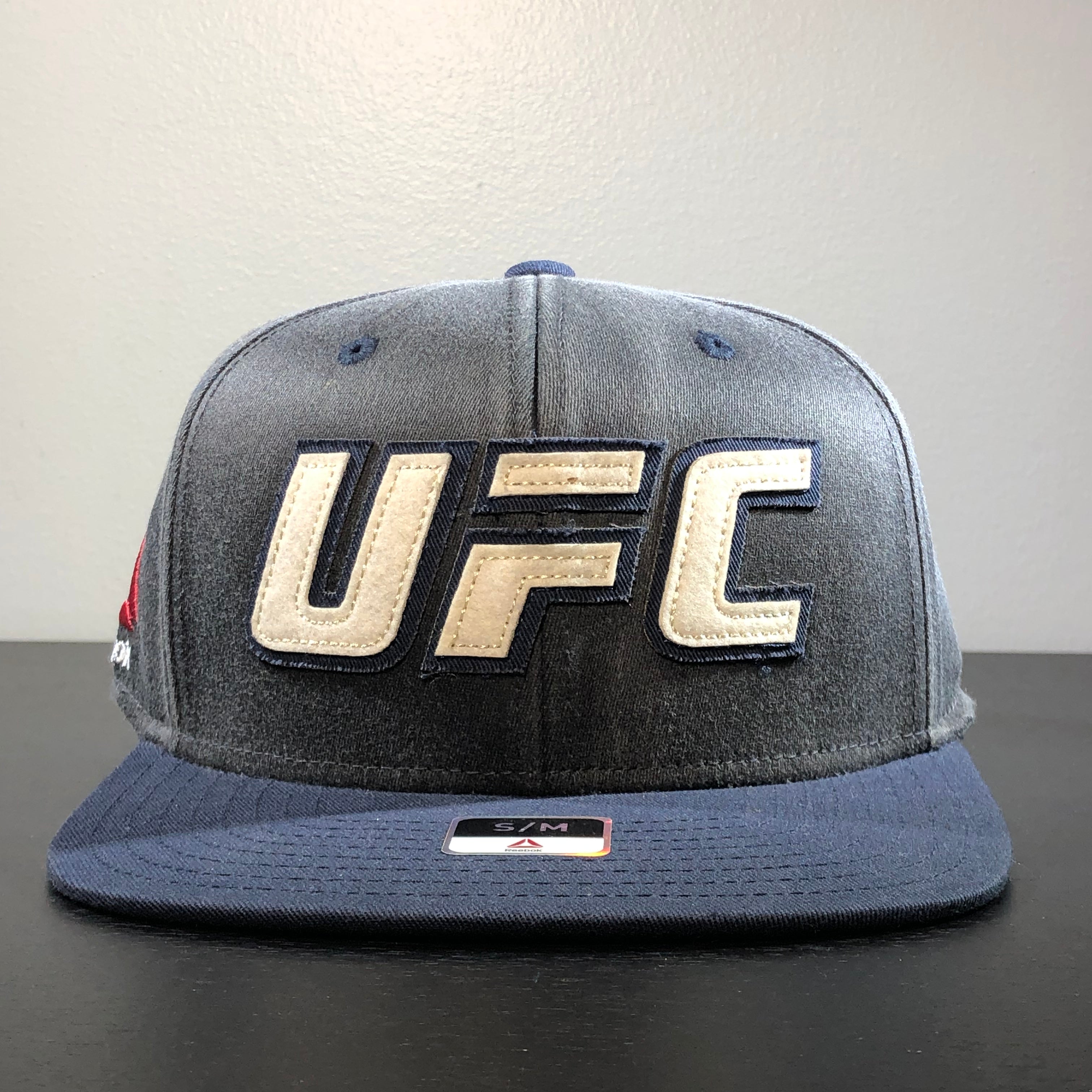 [M768Z] UFC Flat Visor Flex Hat - Grey | Navy | Cream