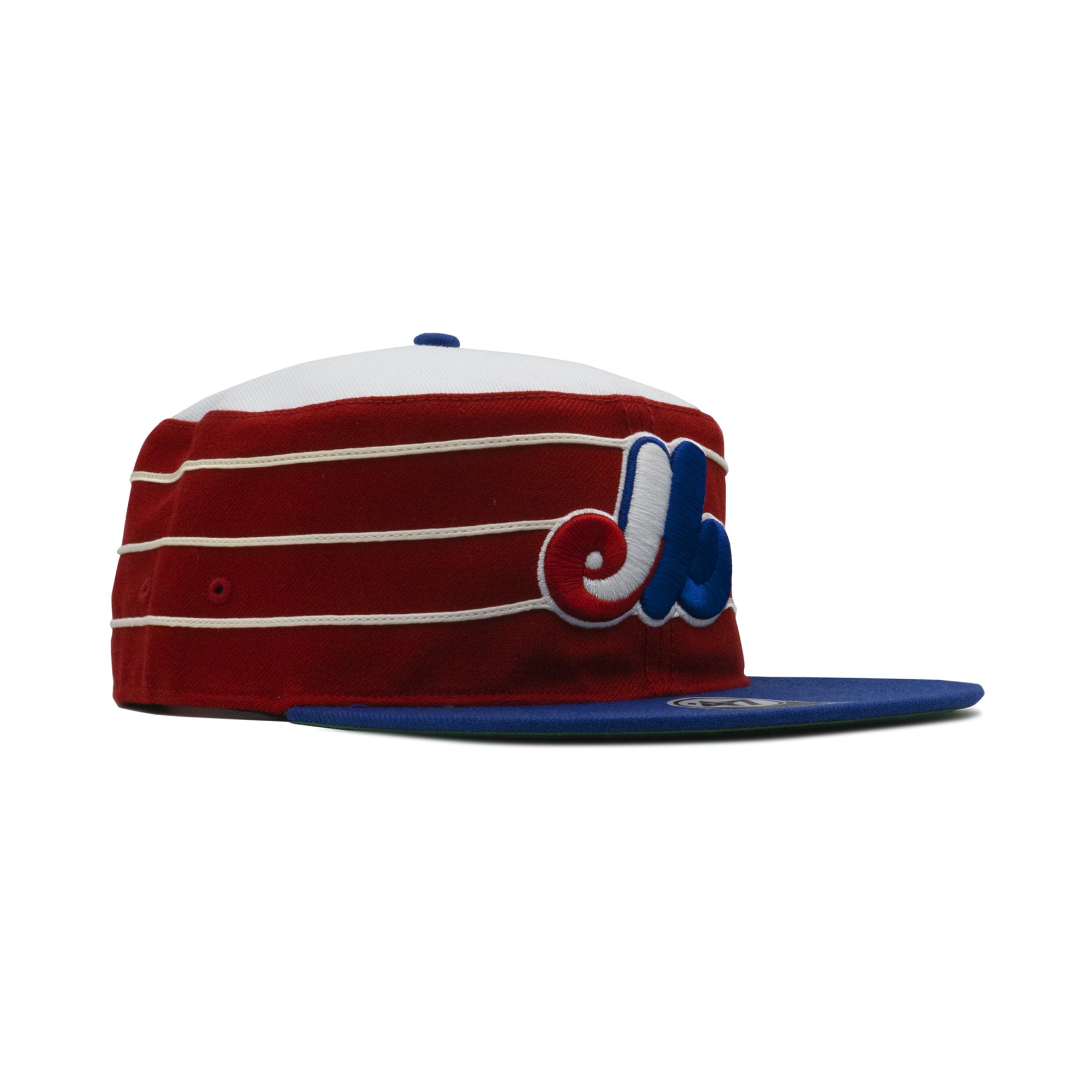 Mens 47 Brand Montreal Expos Solid Logo Snapback - Red White Blue