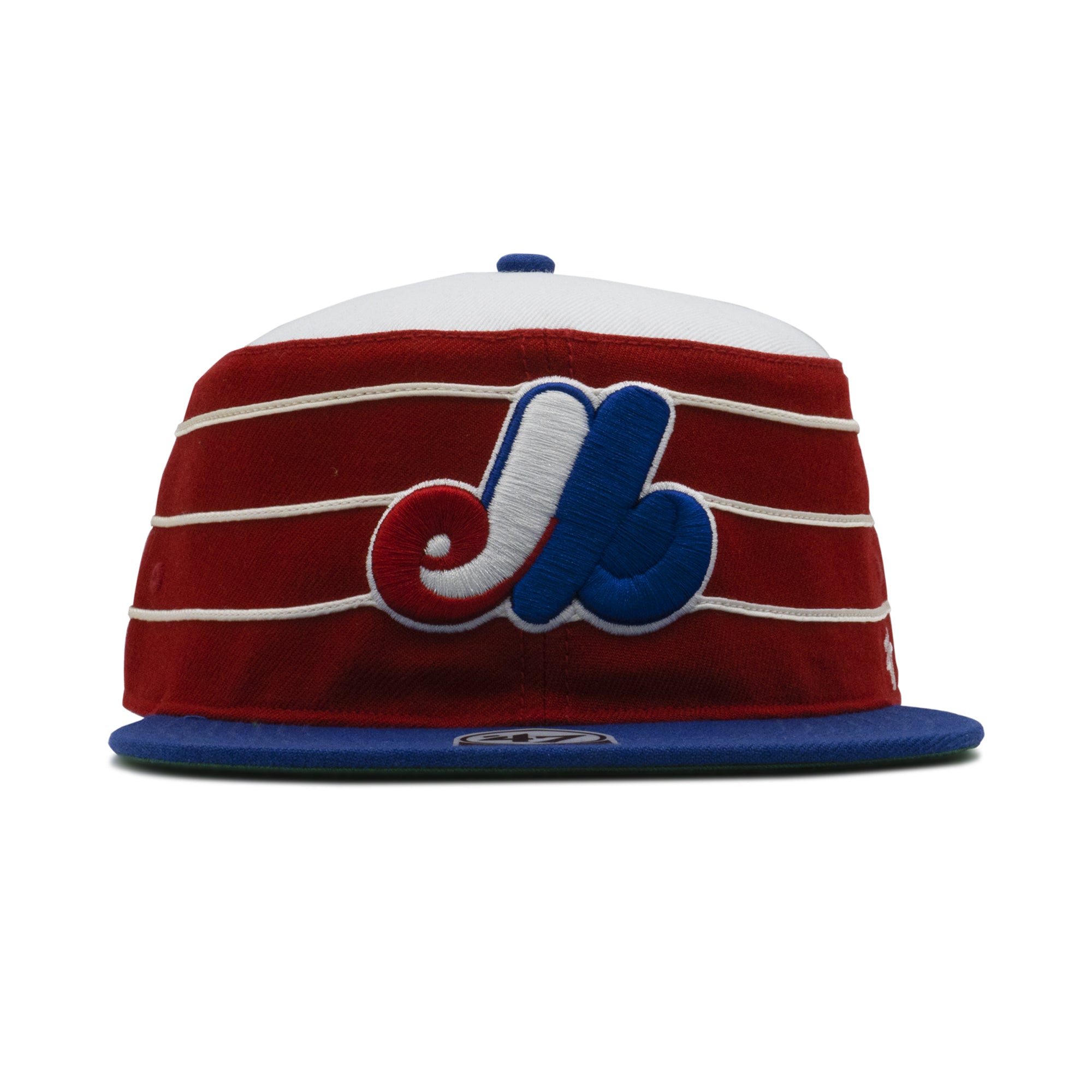 Mens 47 Brand Montreal Expos Solid Logo Snapback - Red White Blue
