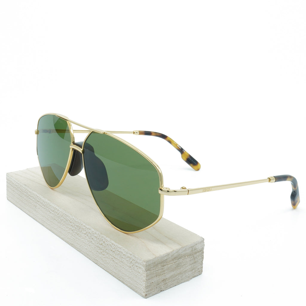 [KZ40014U30N] Mens Kenzo Round Oval Gold Sunglasses