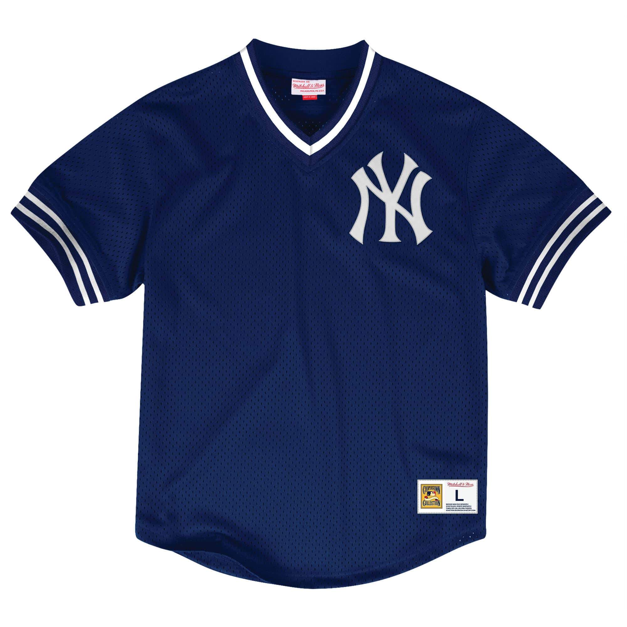 [LA854J-NYY-B-CI8] Mens Mitchell & Ness MLB Mesh V-Neck Yankees