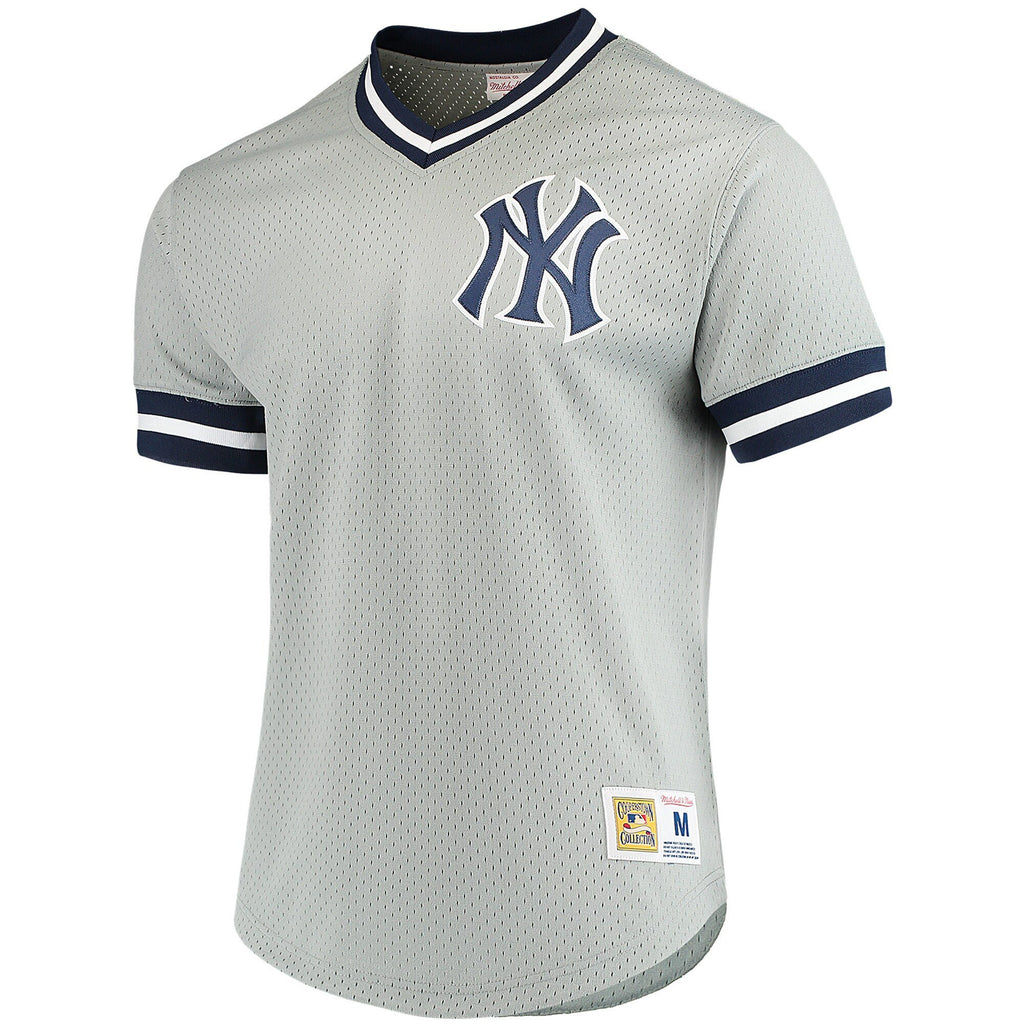 [LA85JP-NYY-G-CUN] Mens Mitchell & Ness MLB Mesh V-Neck Yankees