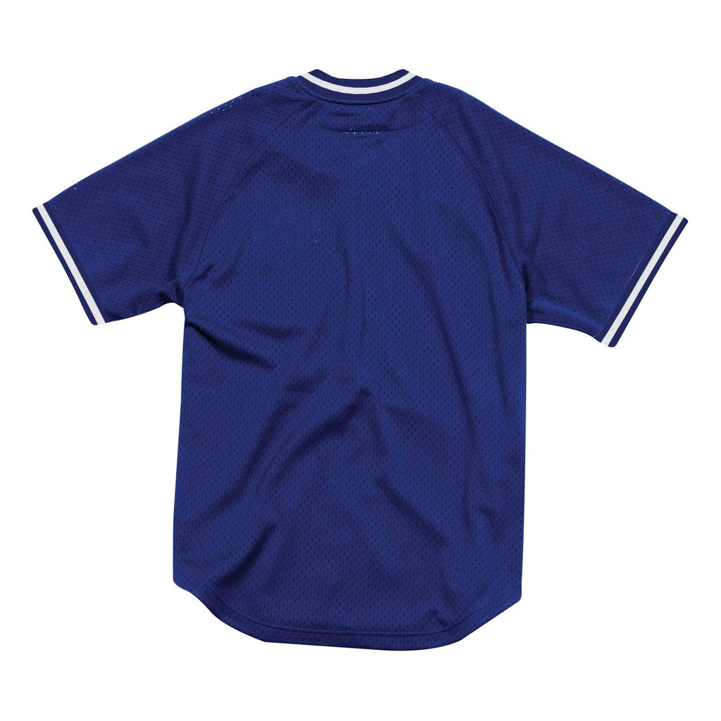[LA87PG-LAD-B-JKC] Mens Mitchell & Ness MLB Seasoned Pro Mesh Button Front Dodgers