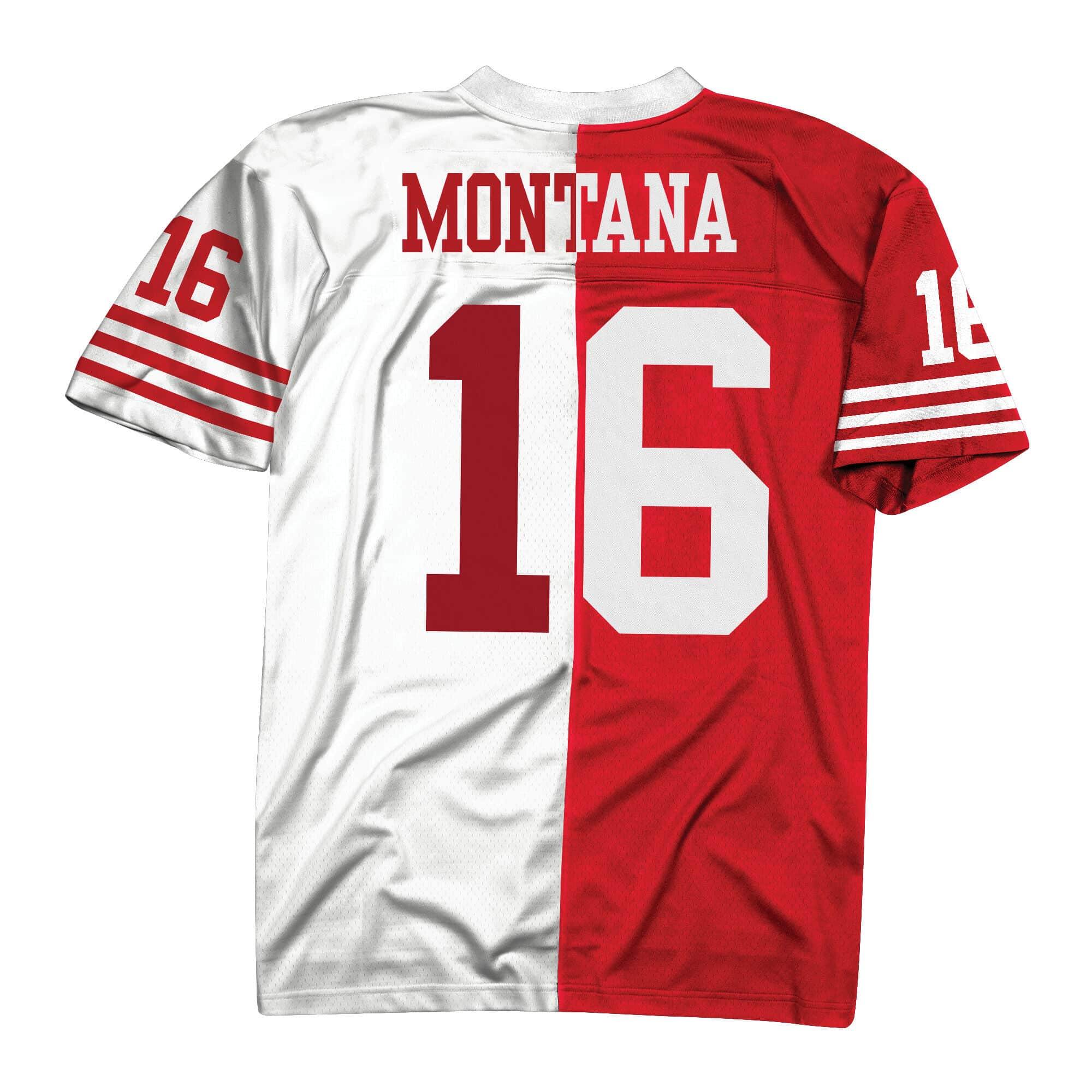 [LGJYSCWH-SF4NG183121JMO90] Mens Mitchell & Ness NFL Split Legacy Jersey 49ers 90 Joe Montana - sneakAR