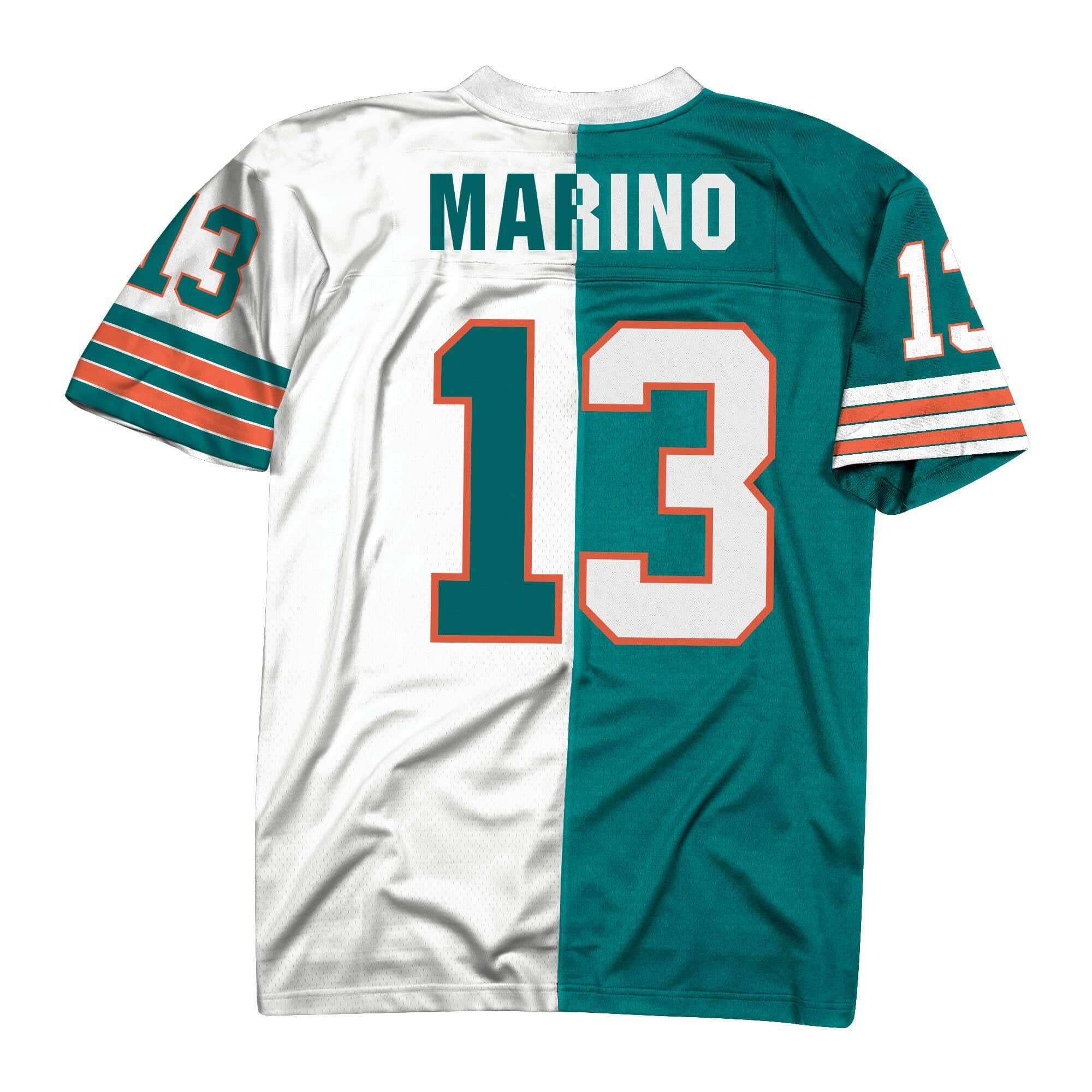 [LGJYTLWH-MDONG182351DMA84] Mens Mitchell & Ness NFL Split Legacy Jersey Dolphins 84 Dan Marino - sneakAR