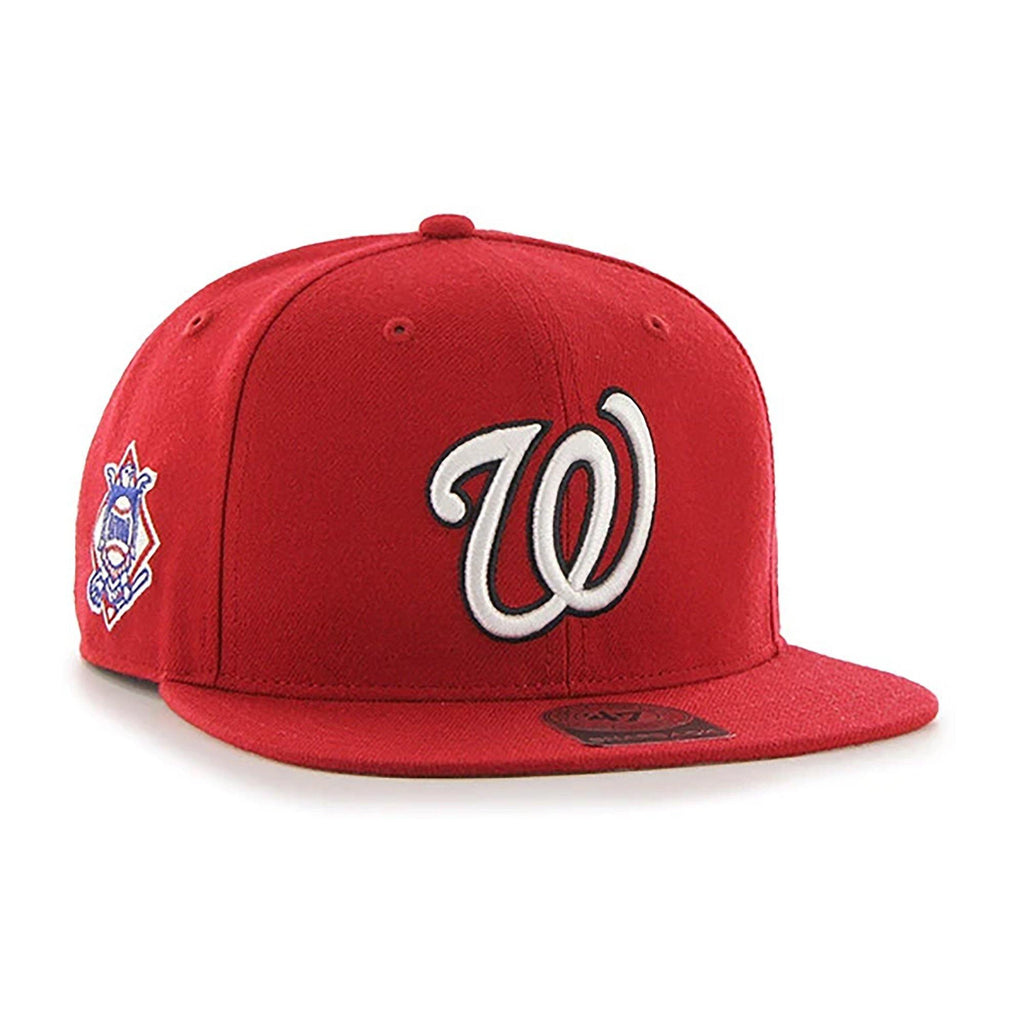 Mens 47 Brand Washington Nationals Captain Snapback - Red - sneakAR