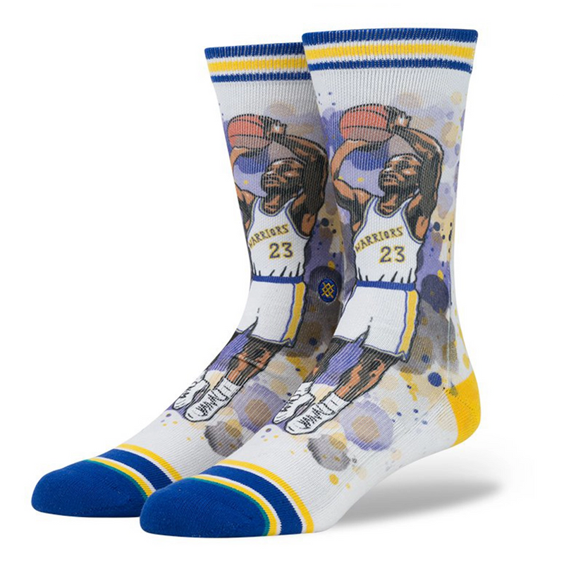 [M558C16ROC-BLU] Mens Stance NBA Golden State Warriors Socks - Mitch Richmond