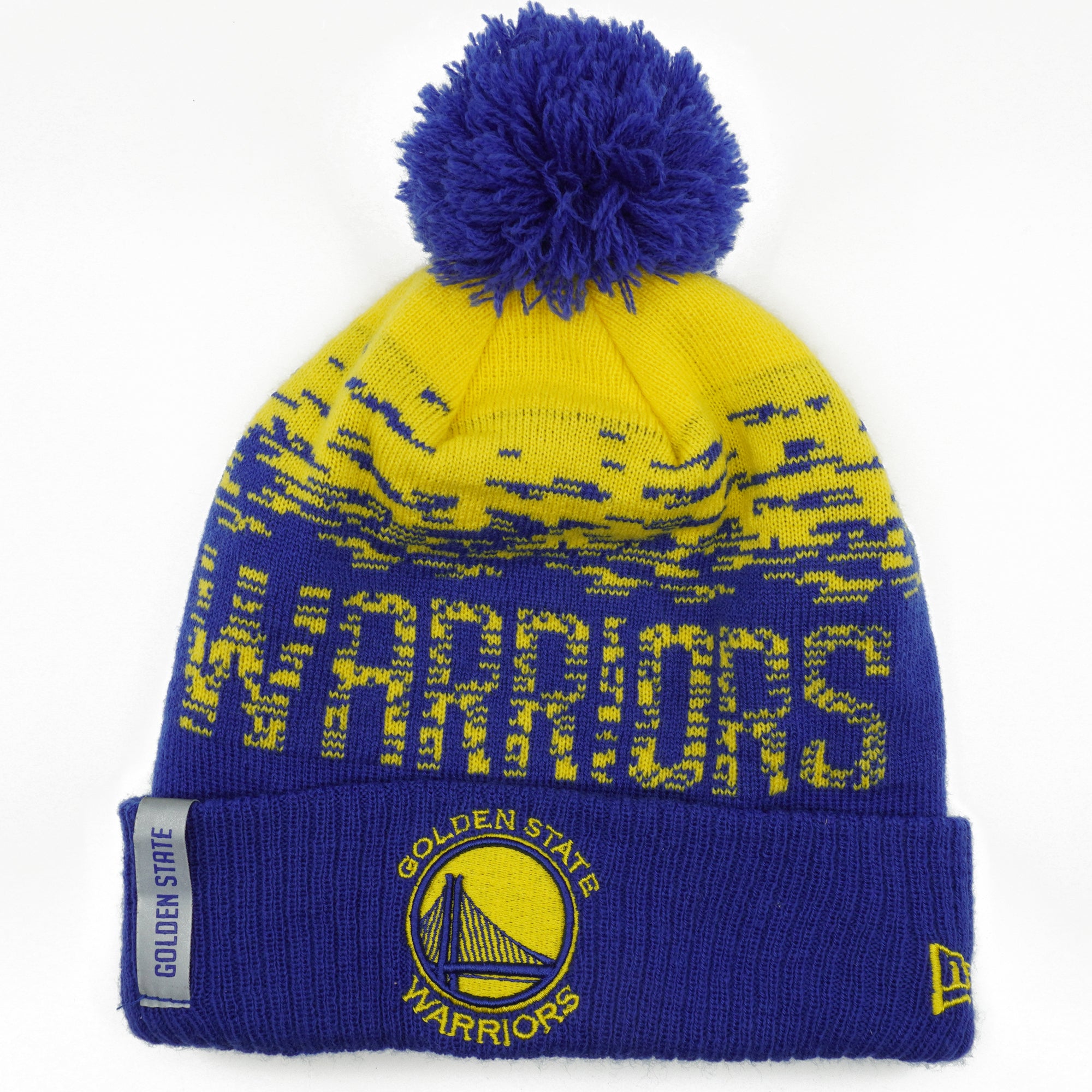 [80506319] Youth New Era NBA Golden State Warriors Knit Pom